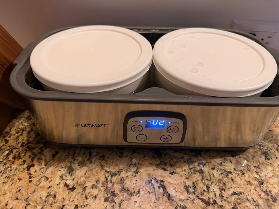 Ultimate Probiotic Yogurt Maker with Adjustable Time & Temperature Control - Two 1-Quart Containers for Larger Batches - ULTIMATE LIFETIME WARRANTY customer photo 1