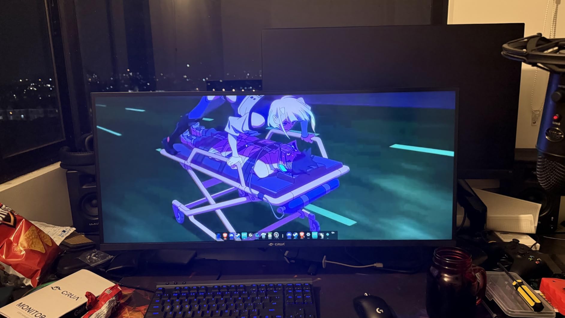 CRUA 34'' Gaming Monitor 165Hz/144Hz, UWQHD 3440x1440P IPS Ultrawide Screen Computer Monitors with Built-in Speakers, Supports FreeSync, 120% sRGB, PIP/PBP, HDMI2.0 & DP1.4, Wall Mount&Tilt Adjustable customer photo 1