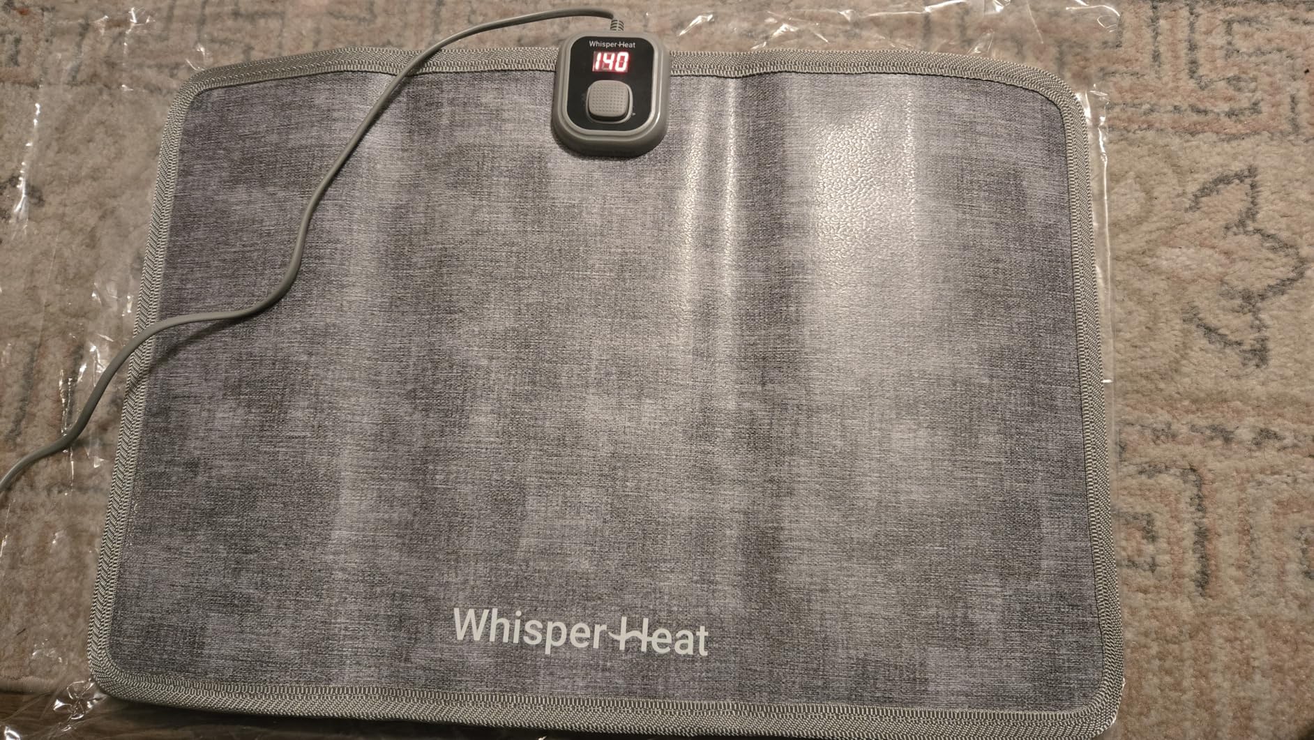 WhisperHeat™ Heated Floor Mat - Electric Tap-to-Activate Foot & Floor Warmer - Silent, Energy-Efficient Underfoot Heating Mat customer photo 1