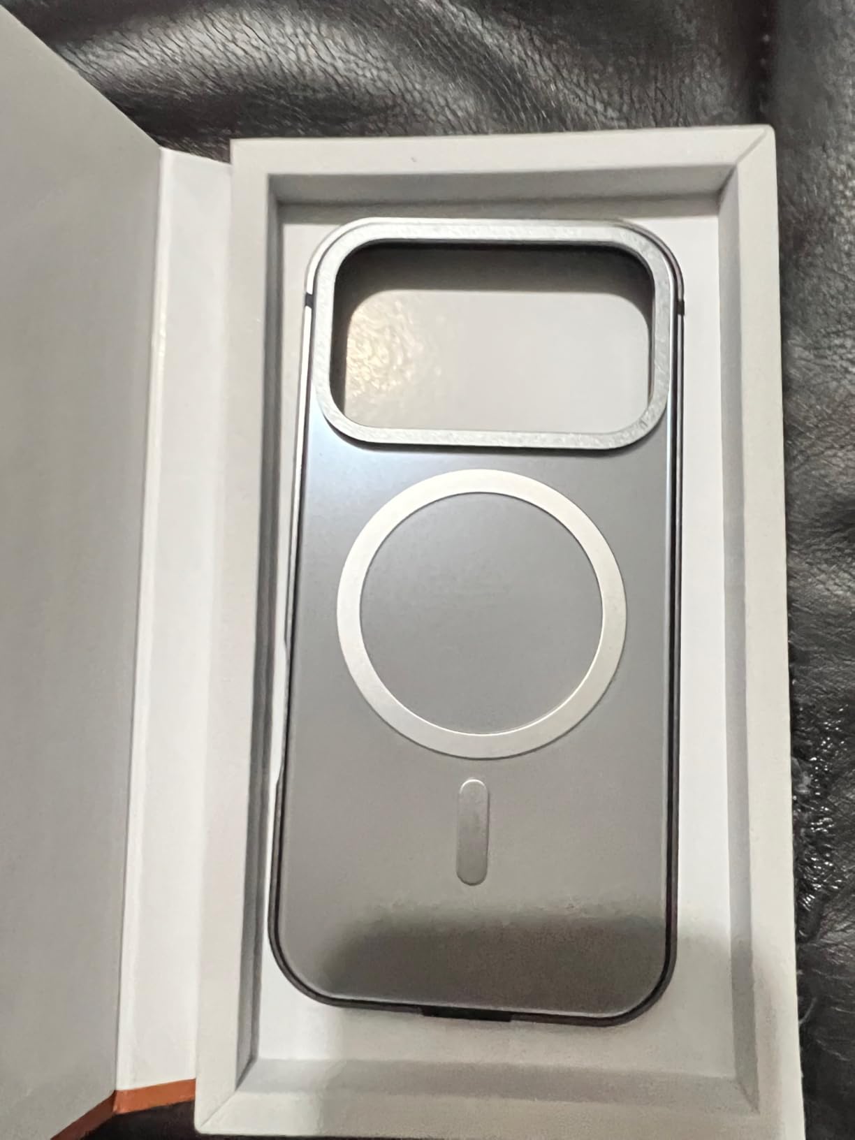 Metal Magnetic Case for iPhone 17 Pro Max [Compatible with MagSafe] Slim Aluminum Bumper Anti-Scratch Lining, Original Metal Texture Military Shockproof Cover (Silver, for iPhone17 ProMax) customer photo 1