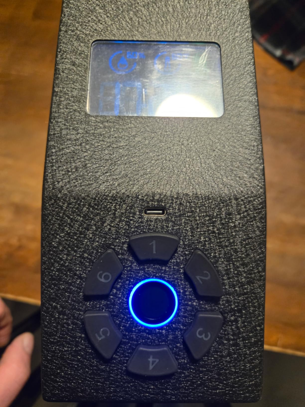 Gun Safe, Biometric Slider Bedside Handgun Safe - Quick Access Fingerprint & Unlock via Phone App, 4 Ways Unlock with LCD Display, Pistol Safe Mounted for Nightstand, Desk, Wall, Dresser customer photo 2