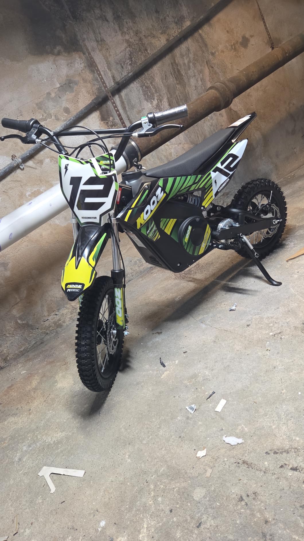 KOOZ HP112E PRO 36V 1000W Electric Dirt Bike for Kids, 3 Speed Modes Teen Electric Motorcycle Up to 20.6 MPH& 19 Miles Long-Range, Dual Suspension & Disc Brake, 16