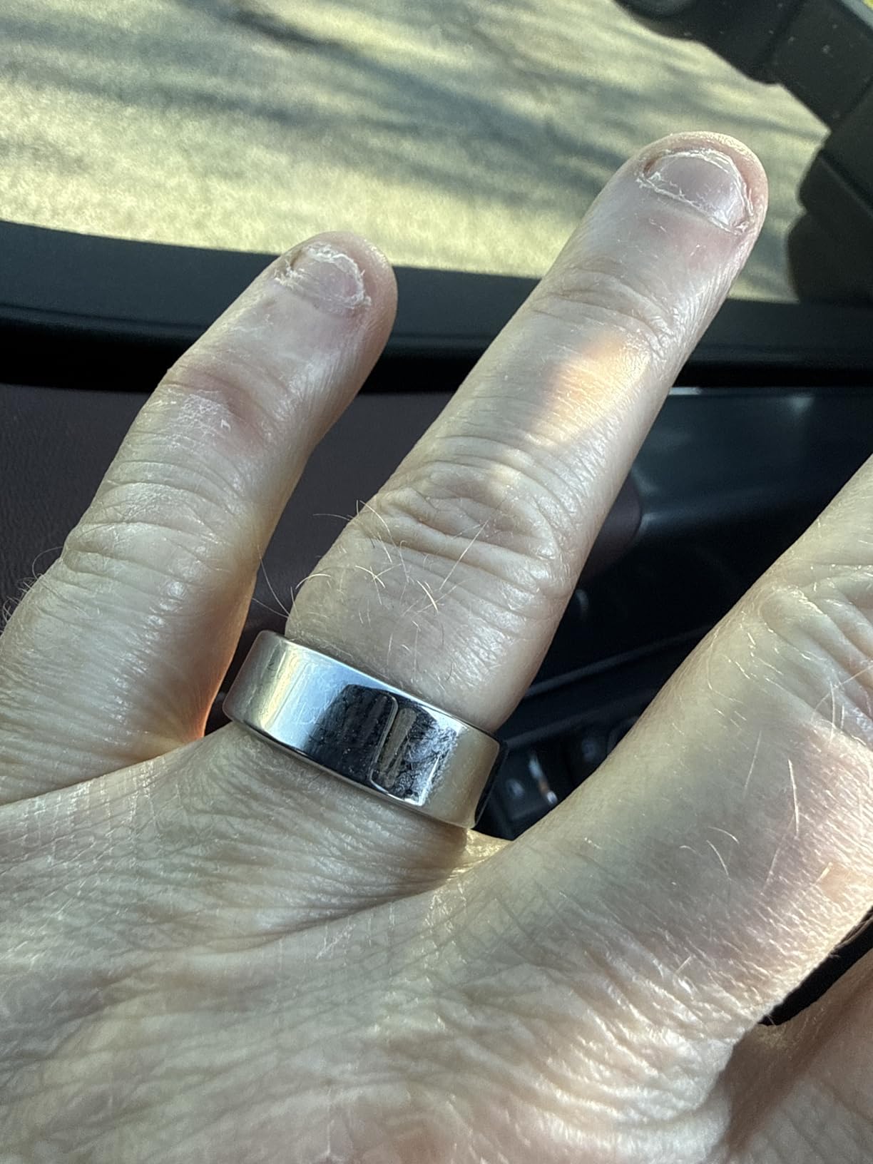 Smart Health Ring, Featuring Stress and Sleep Monitoring Functions, Compatible with iOS and Android,Waterproof Fitness Tracker for Women & Men, No Subscription Fee. (Black, 9) customer photo 1