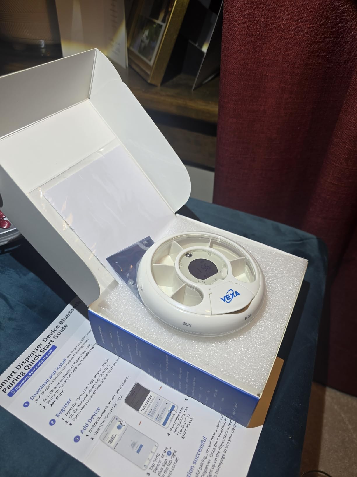 VEXA VitaPal 7 APP Update LAUNCHED! Bluetooth Smart Pill Dispenser with App Alerts, Portable Travel Organizer Programmable Sound Reminders for Tablets, Capsules, Vitamins & Medication Management customer photo 1