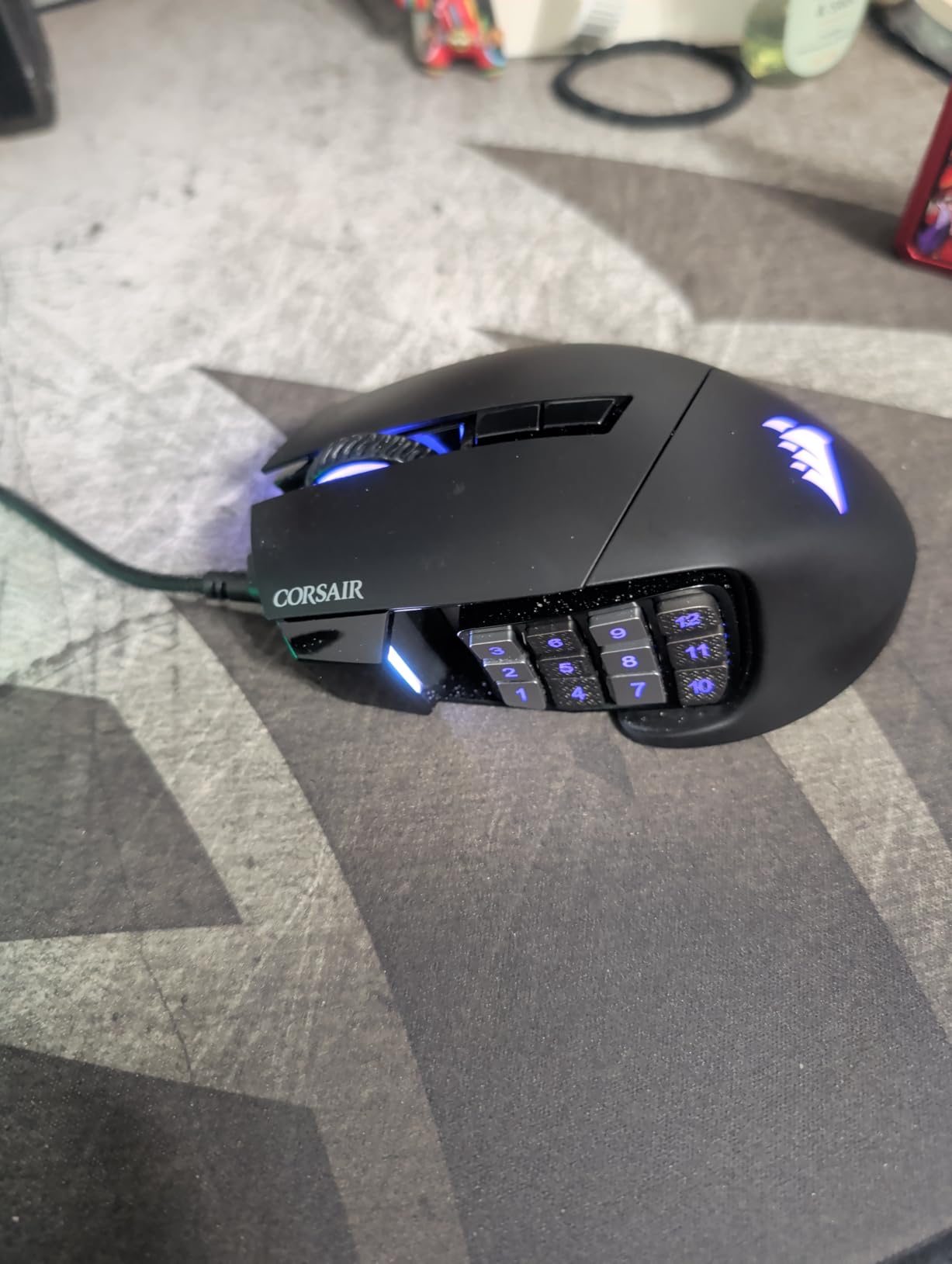 Corsair Scimitar RGB Elite Wired MOBA/MMO Gaming Mouse - 18,000 DPI - 17 Programmable Buttons - iCUE Compatible - PC, Mac, PS5, PS4, Xbox - Black customer photo 1