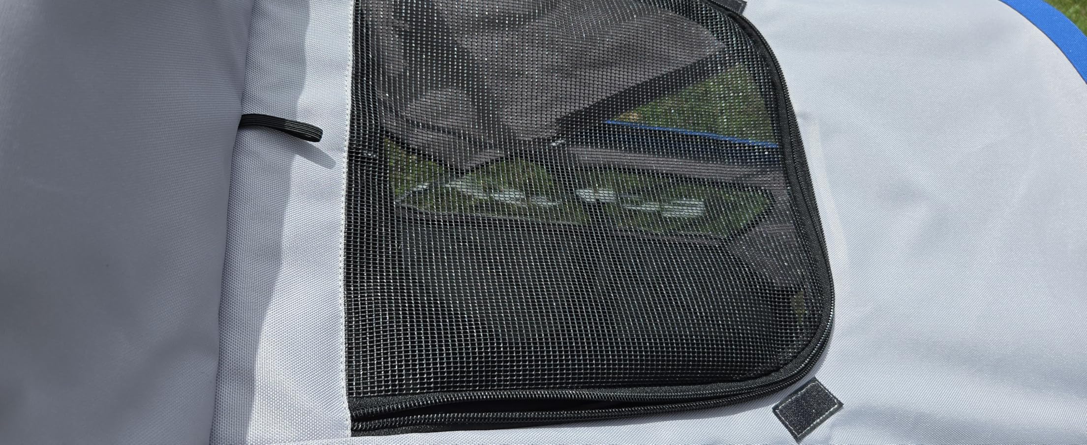 EchoSmile Dog Stroller for Large Dogs, 135lbs Weight Extra Large Pet Stroller, 4 Wheels Cats & Dogs Carrier with Brakes, Breathable Mesh Windows & Pocket, Gray customer photo 1