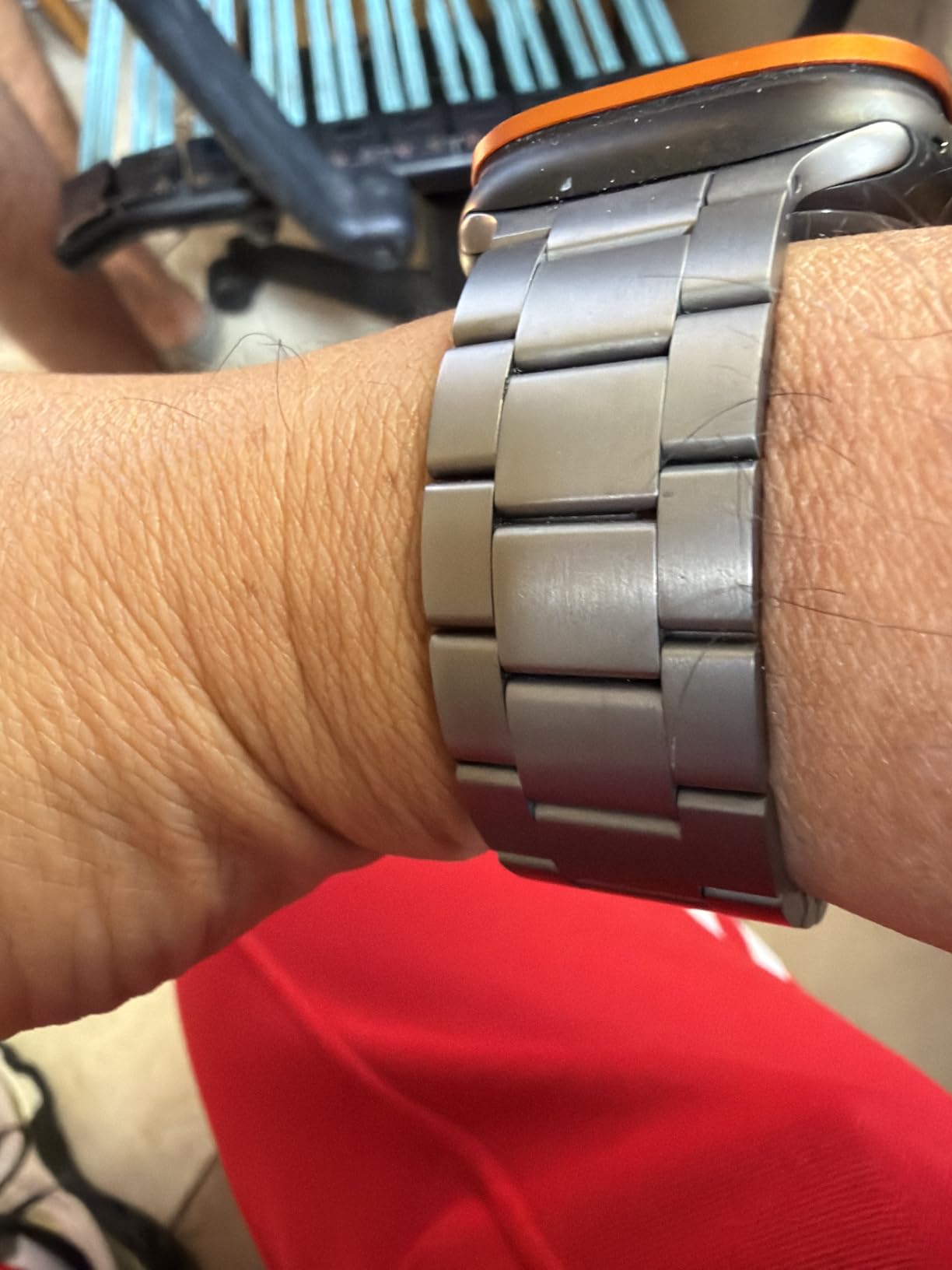 Titanium Watch Band for Apple Watch ULTRA 3 & ULTRA 2/1 (49mm), Tool Free Grade 5 Titanium Apple Watch Band With DLC Coating, Ultra 3 Watch Bands Scratch Resistant, Butterfly Clasp, CRNS03-PRO customer photo 2