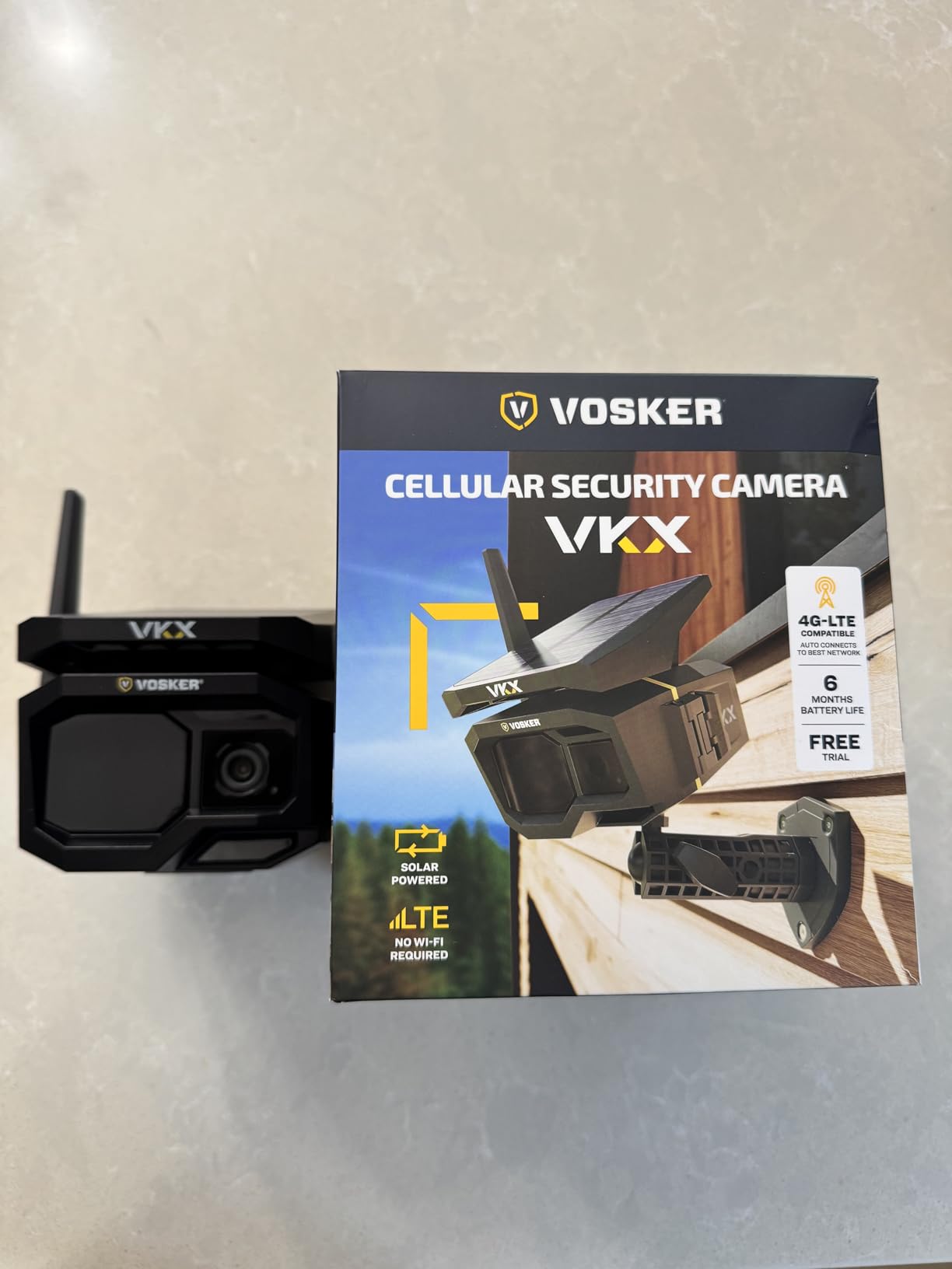 Vosker VKX Construction Pack Solar 4G LTE Security Camera, Wireless Outdoor Surveillance for Remote Construction Sites - No Wi-Fi Needed, SIM Card Included Night Vision, IP65 Weather-Resistant customer photo 2