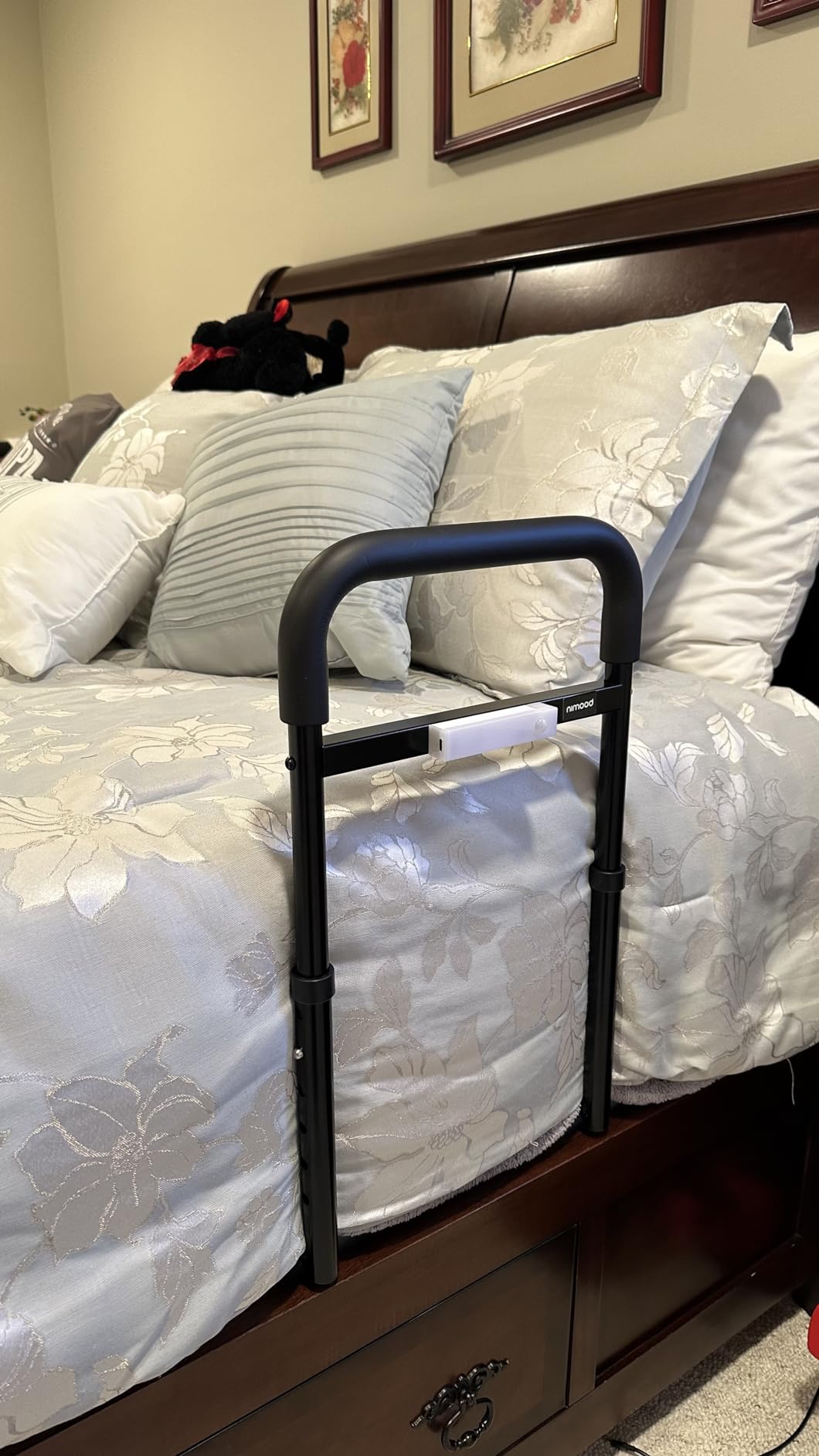 C5 Pro Bed Rails for Elderly Adults Safety - Foldable Bed Assist Rail with Adjustable Height, Bed Cane with Non-Slip Wider Handrail customer photo 1