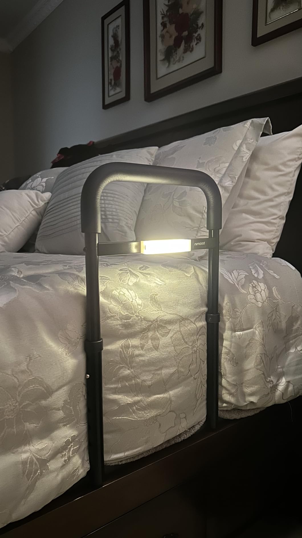 C5 Pro Bed Rails for Elderly Adults Safety - Foldable Bed Assist Rail with Adjustable Height, Bed Cane with Non-Slip Wider Handrail customer photo 2