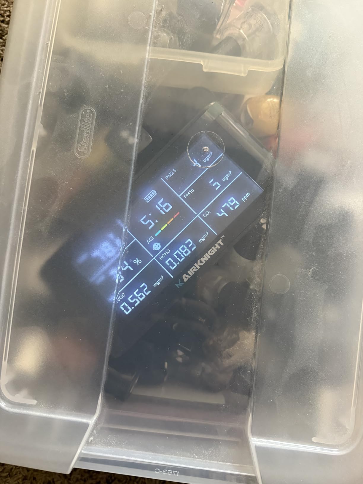 AirKnight Premium Indoor Air Quality Monitor Indoor & Air Quality Sensor. VOC Detector, CO2 Monitor, Formaldehyde Detector HCHO, AQI, PM2.5, PM10 Temperature Humidity Air Monitor AQI CO2 Meter customer photo 2