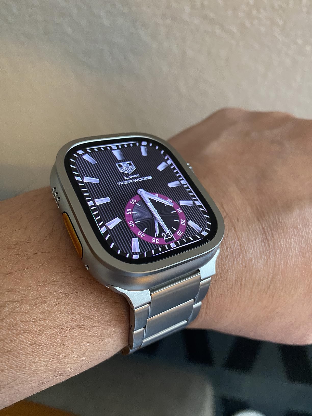 MoKo Upgraded Titanium Watch Band, Compatible with Apple Watch Ultra 3/ Ultra 49mm, Replacement Strap for iWatch 46mm/45mm/44mm/42mm, Metal Band for Series 11/10/9/8/7/6/5/4/3/2/1/SE3/SE2/SE customer photo 1