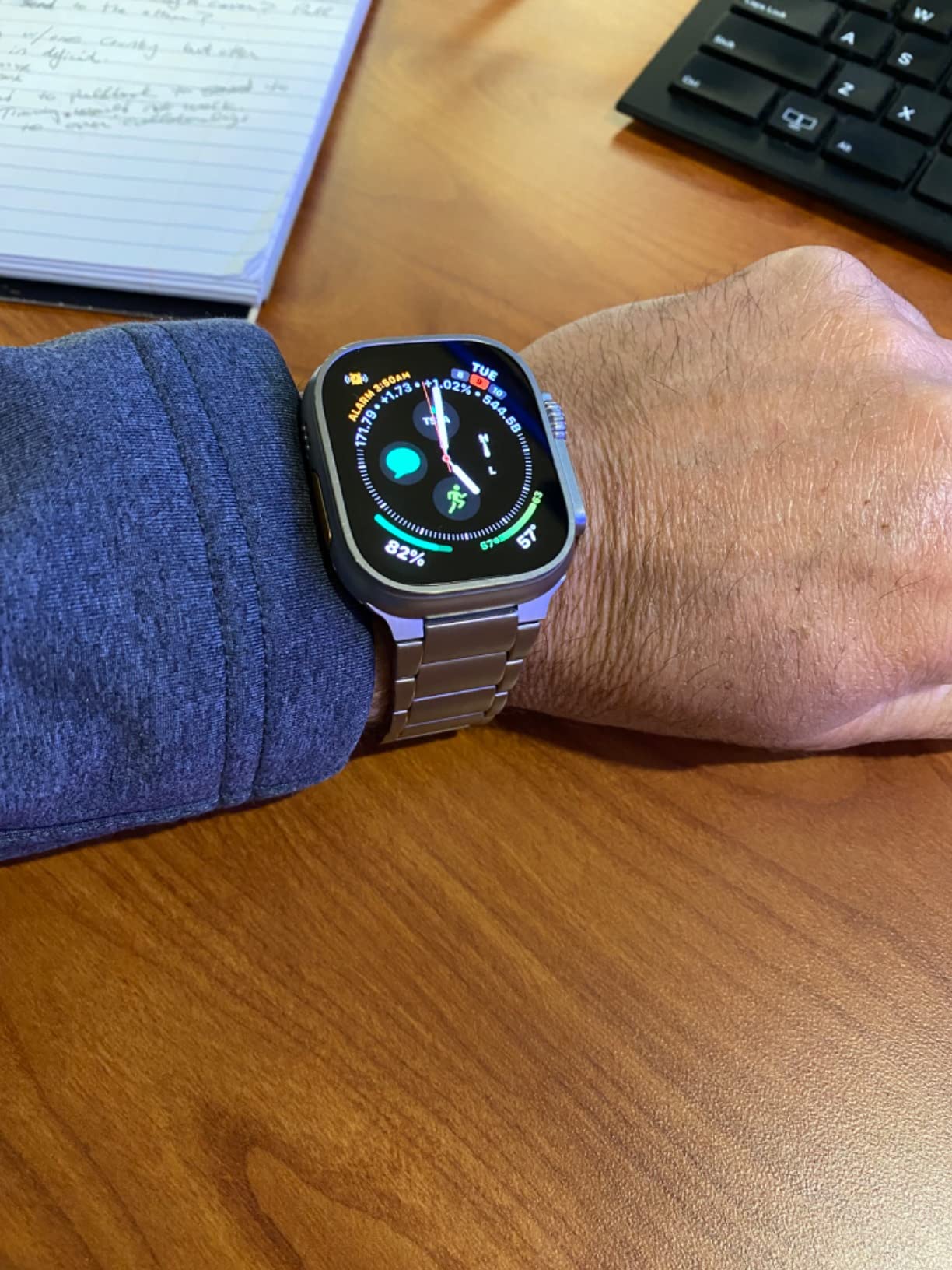 MoKo Upgraded Titanium Watch Band, Compatible with Apple Watch Ultra 3/ Ultra 49mm, Replacement Strap for iWatch 46mm/45mm/44mm/42mm, Metal Band for Series 11/10/9/8/7/6/5/4/3/2/1/SE3/SE2/SE customer photo 2