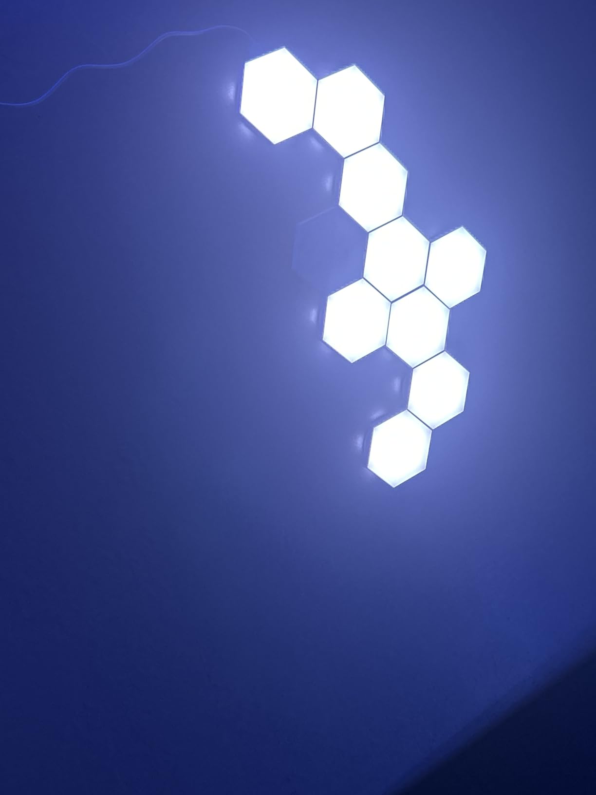 TECKNET Hexagon Light Panel - 8 Pack Smart APP RGB Hexagon LED Lights Wall Lights with Remote Control & Music Sync for Halloween Decor, Gaming Decor customer photo 1