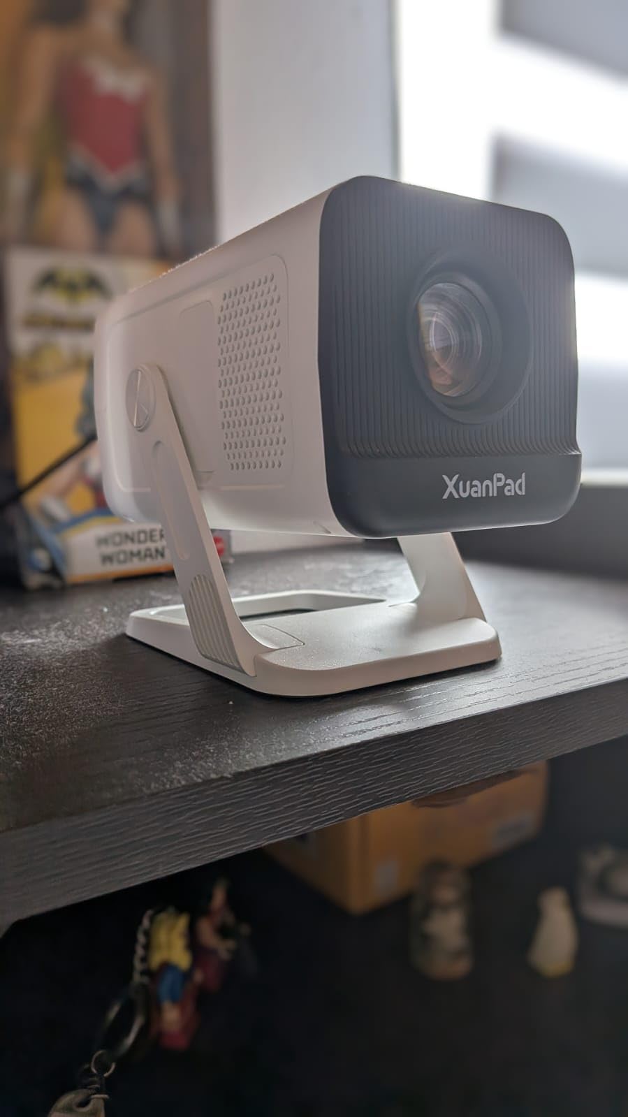 XuanPad Mini Projector with Wi-Fi and Bluetooth, Full HD 1080P Smart Portable Projector with 210° Stand, Auto Vertical Keystone customer photo 2