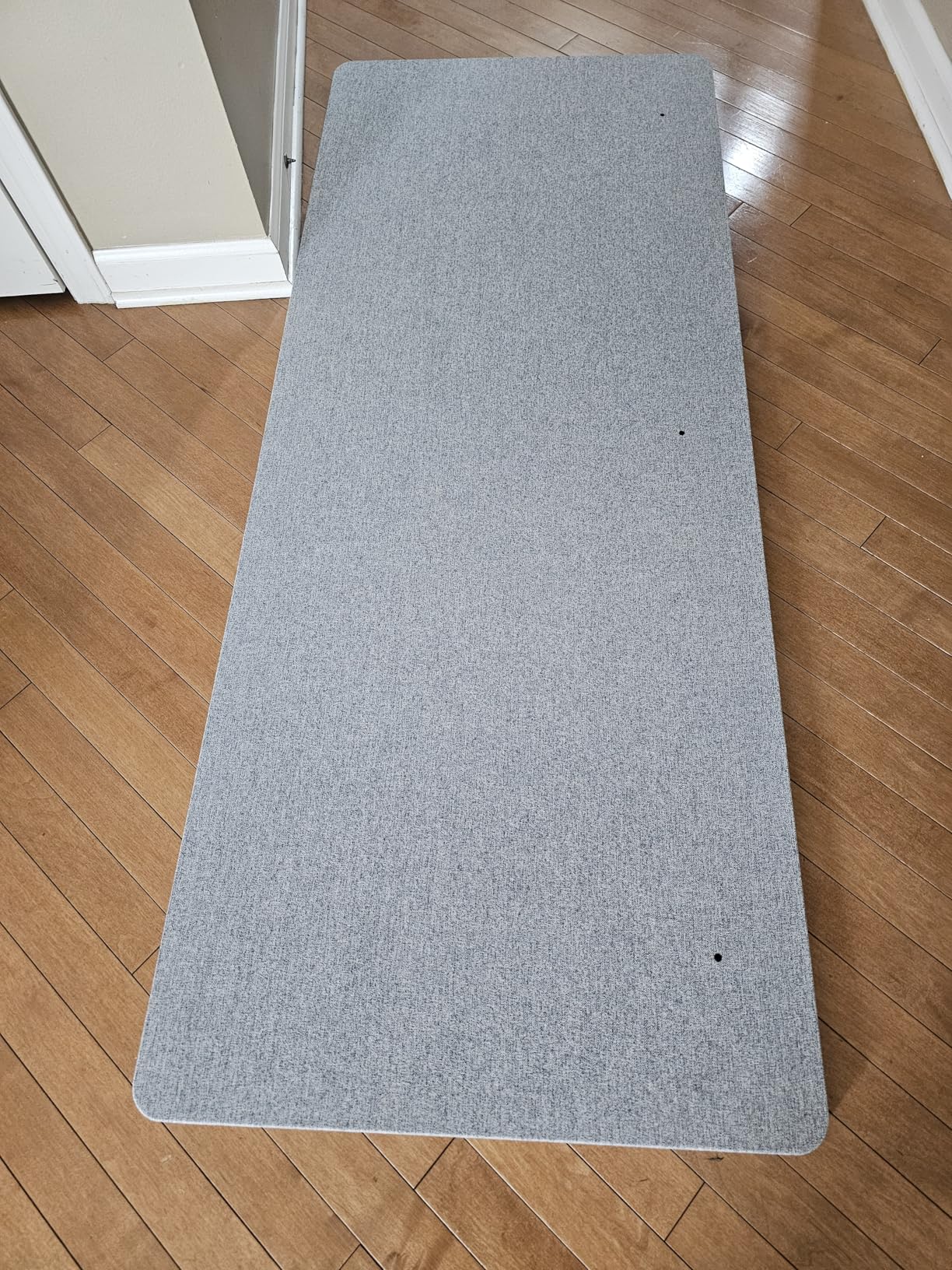 Desk Privacy Panel 24 x 24 Inch, Sound Absorbing & Proof Desk Divider for Office, Clamp-on/Screw-on Acoustic Desk Back Panel Partition, Gray customer photo 1