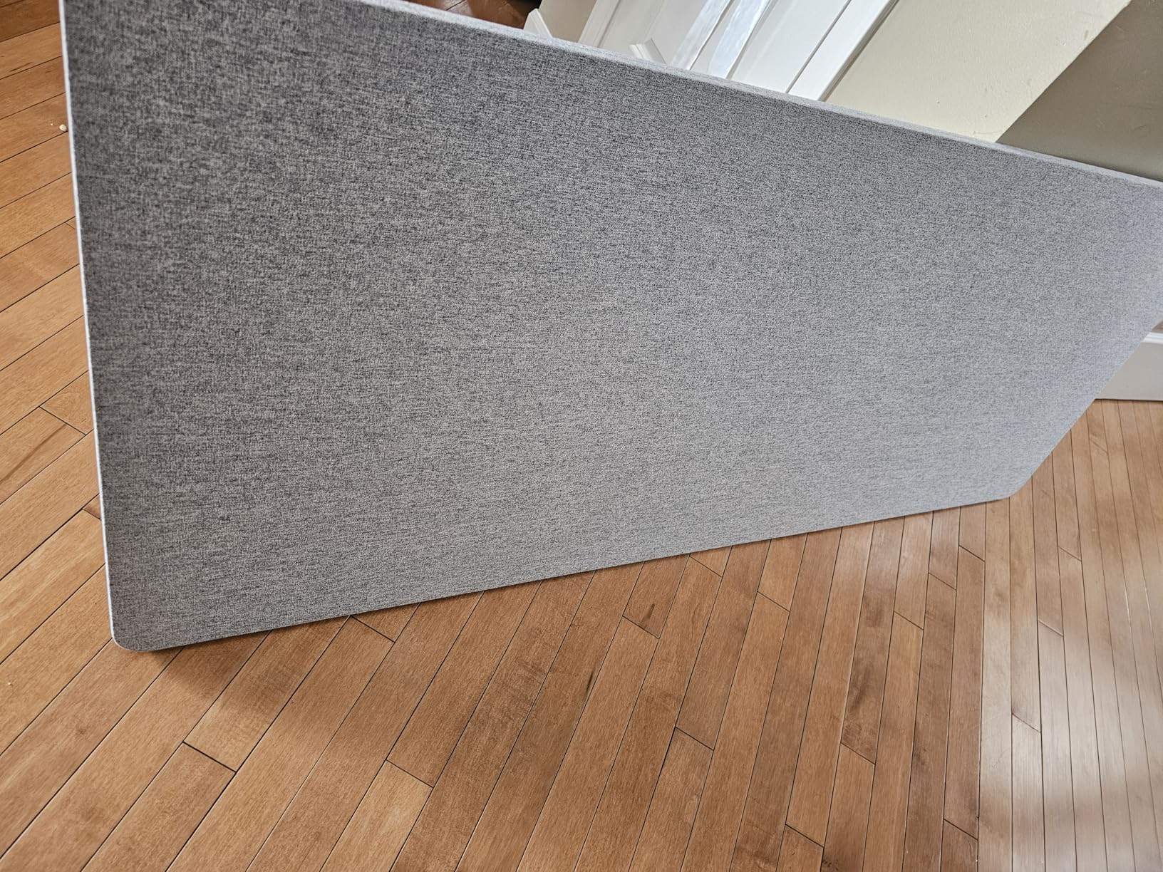 Desk Privacy Panel 24 x 24 Inch, Sound Absorbing & Proof Desk Divider for Office, Clamp-on/Screw-on Acoustic Desk Back Panel Partition, Gray customer photo 2