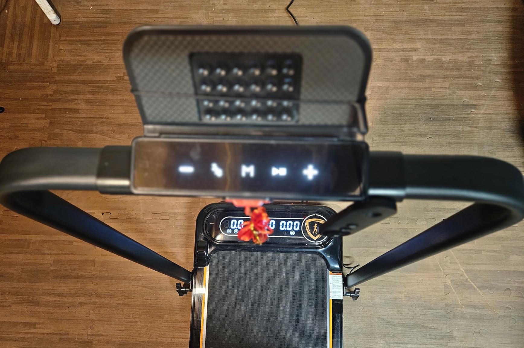 Walking Pad with 15% 12-Level Auto Incline & Handle Bar, 450 lbs Capacity UI Screen, Rayspace 3.5HP Quiet Under Desk Treadmill, Speaker, APP & Remote Control, Treadmills for Home Hiking customer photo 2