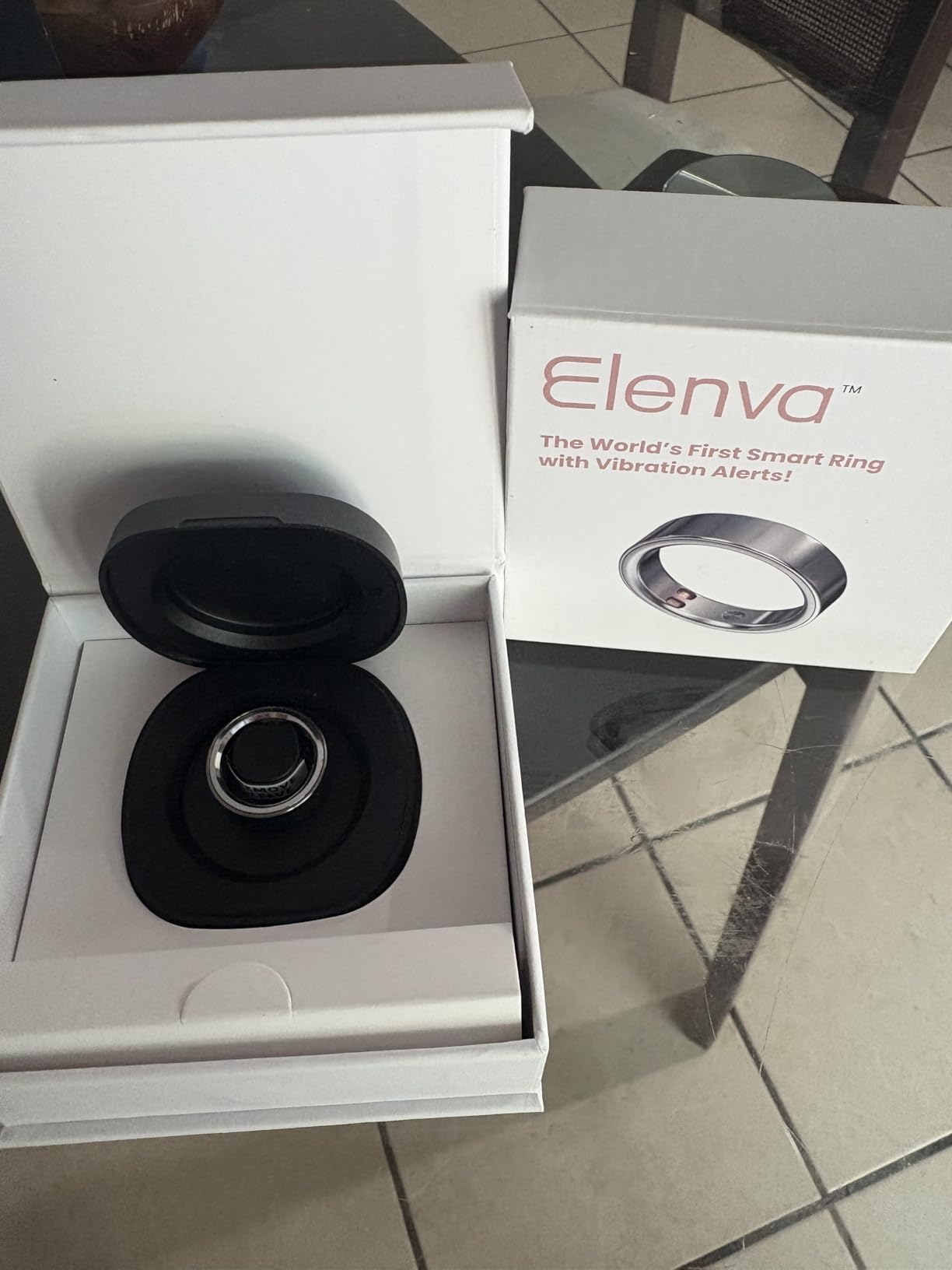 Smart Ring Health Tracker 5ATM Waterproof Sport Ring Exclusive Vibration Alerts Titanium Blood Oxygen/Sleep/Emotional Management Women Cycle Prediction Compatible with iOS/Android Arctic Silver 8.5 customer photo 1