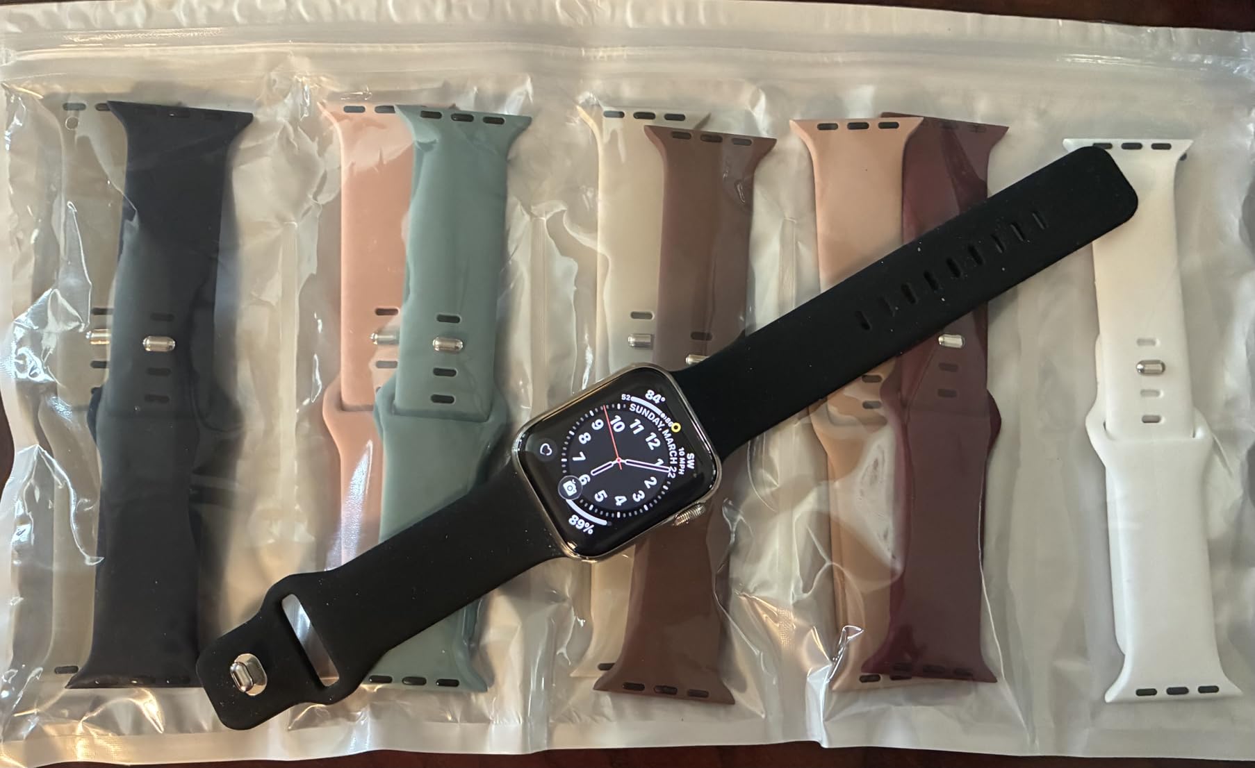 10 Pack Silicone Bands Compatible with Apple Watch 38mm 40mm 41mm 42mm 44mm 45mm 46mm 49mm Women Men, Soft Waterproof Replacement Wrist Sport Band for iWatch Series customer photo 1