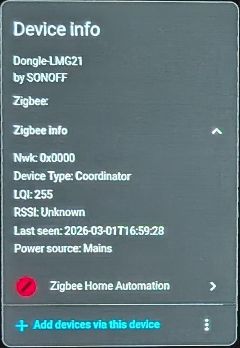 SONOFF Zigbee 3.0 & Thread Dongle Lite (EFR32MG21) | USB Stick Coordinator for Home Assistant & Zigbee2MQTT | Compact Gateway with Easy Firmware Flashing & Extension Cable customer photo 2
