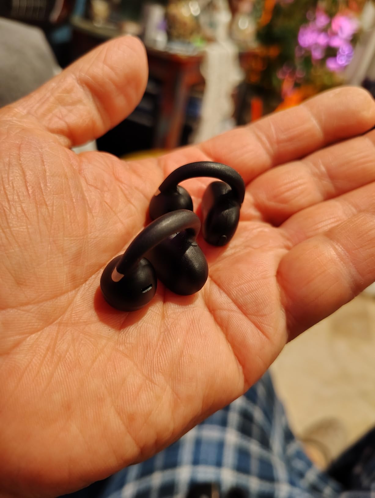 OHAYO A7 Open Ear Clip-On Headphones for Glasses Wearers - Safe for Running & Streets, 4.7g Weightless Fit, 40H Battery, Bluetooth 5.4, Black customer photo 2