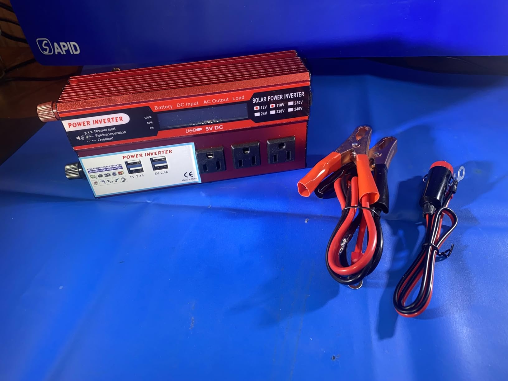 ALSO GO 1000W Power Inverter 12V DC Volt to 110V AC Car Inverter with LCD Screen Display, 3 AC Outlets, 4X 2.4A USB Port, Car Power Converter for Truck, Home, Vehicles, Laptop, Trip customer photo 1