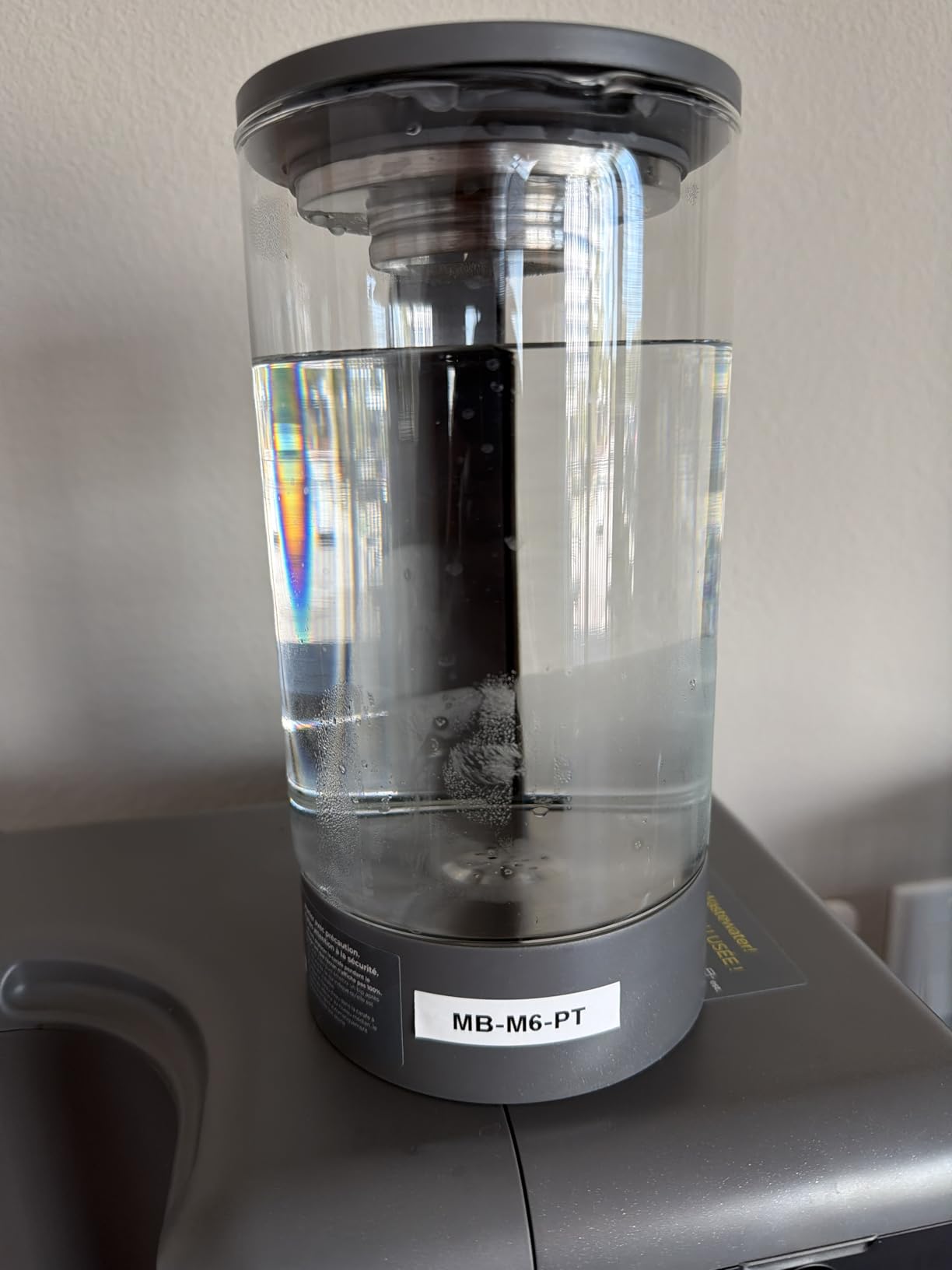 Waterdrop M6H Instant Hot Reverse Osmosis System Countertop Water Filter, 7-Stage, 3:1 Pure to Drain, Hot Water Dispenser with 5 Temperature Options, RO System with Glass Pitcher, BPA-Free customer photo 1