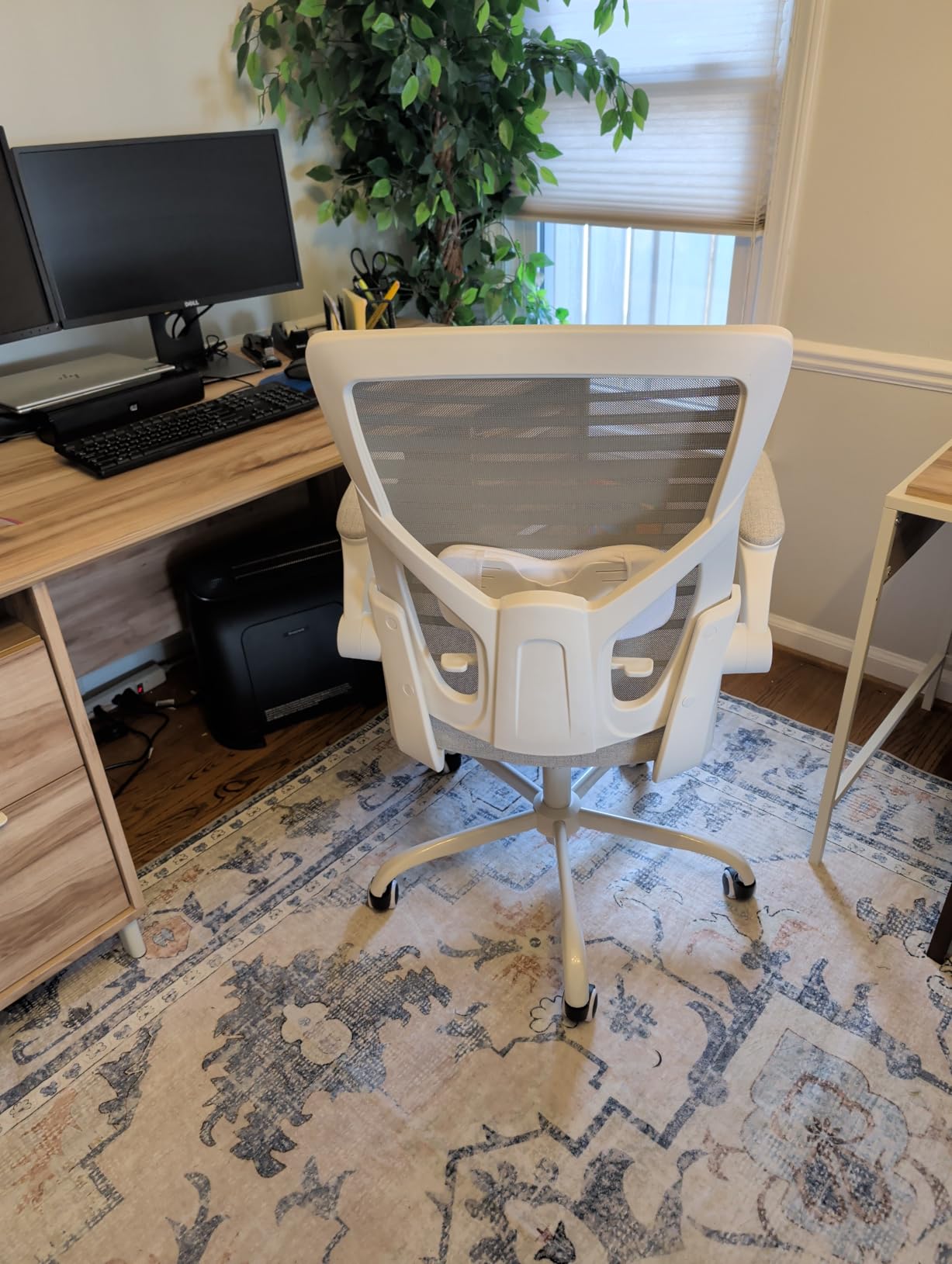 Ergonomic Office Chair for Long Hours - Molded Foam Seat, Adjustable Lumbar Support for Back Pain Relief, Flip-Up Armrests, Comfortable Desk Chair for Home Office, Black customer photo 2