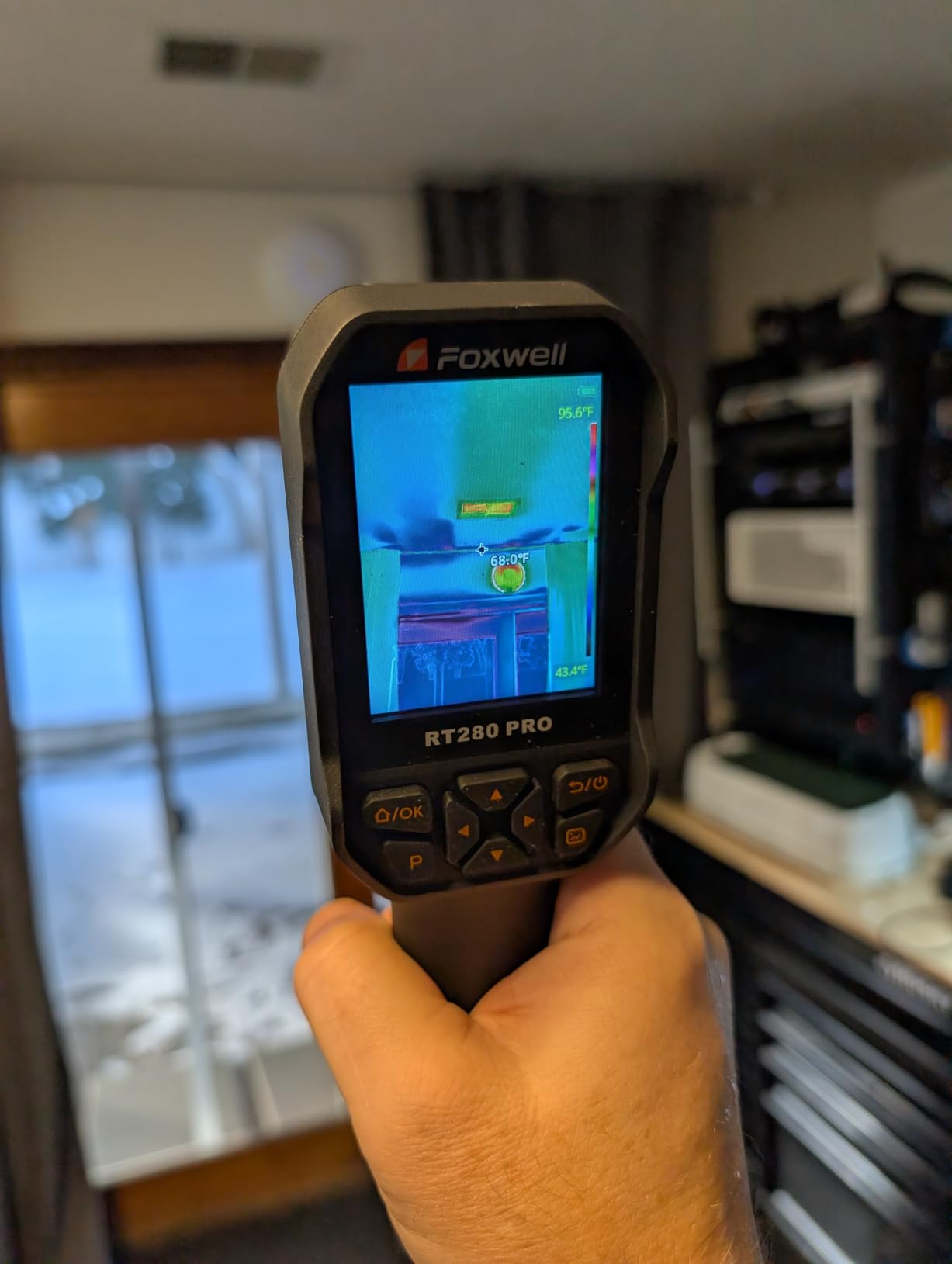 FOXWELL RT280 PRO Thermal Camera 640x480 Imaging Resolution, Dual-Camera Thermal Imaging Camera with 2MP Visual Camera, 512x384 TISR Resolution, Infrared Cameras with Laser, PC Analysis, 32GB customer photo 1