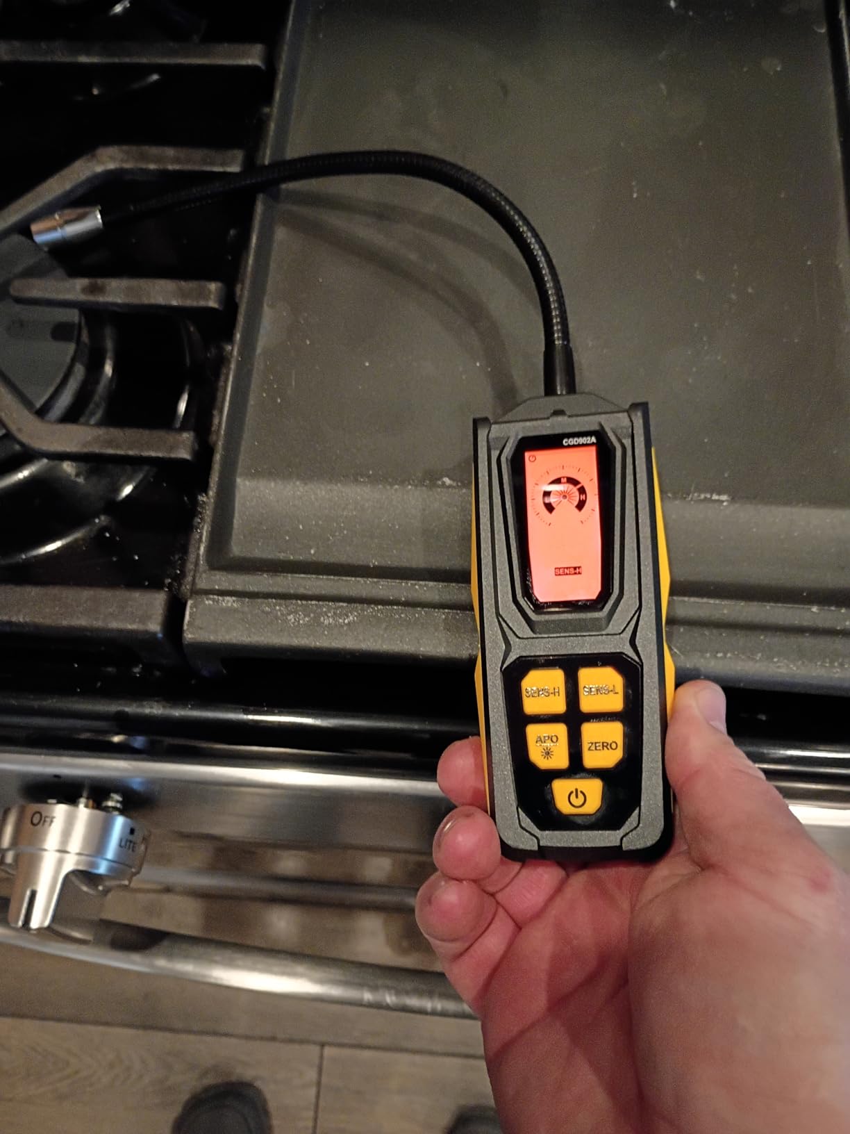 Natural Gas Leak Detector - Propane Leak Detector with 11-Inch Gooseneck for Natural Gas Detectors, Gas Detector Sniffer with Audible & Visual Alarm for Home Combustible Gas Propane Methane customer photo 1