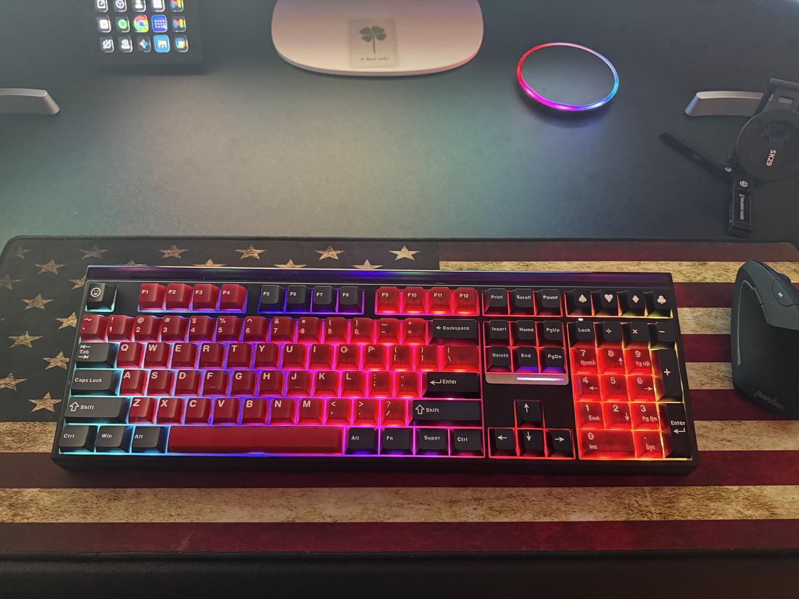 Aula H108 Wireless Mechanical Keyboard, Hot Swappable Silent Keyboard, Full Size Keyboard with Number Pad, Gasket Structure, RGB Backlit Computer Gaming Keyboard with PBT Keycaps for PC/Office customer photo 1