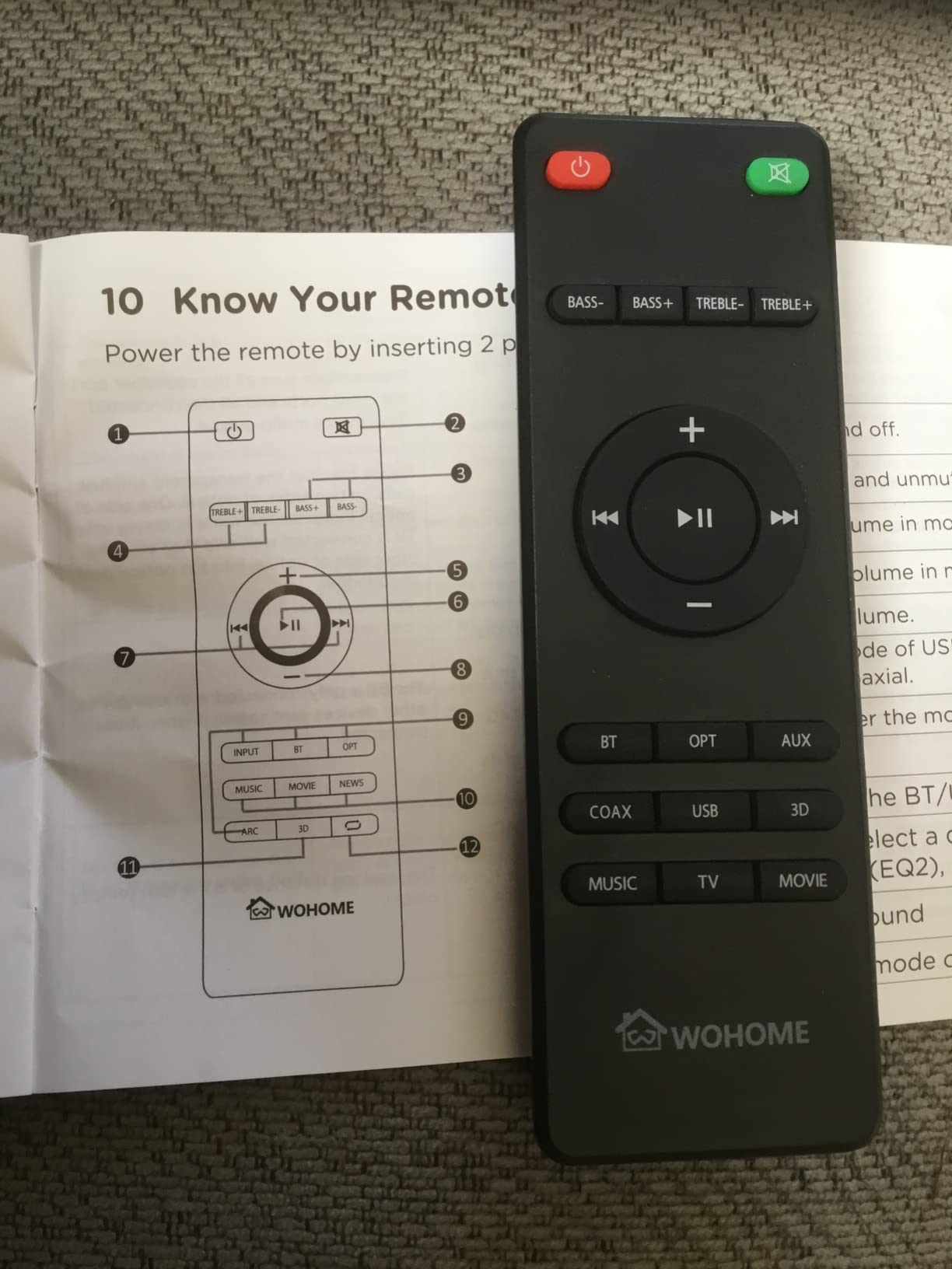 Wohome 2.1 Sound Bars for TV, Built-in Subwoofer, 6 Levels Voice Enhancement, 16 Inches TV Soundbar Speakers with Bluetooth 5.3/Optical/AUX/USB Connection, Wall Mount, 3 EQ Modes, S100 customer photo 2