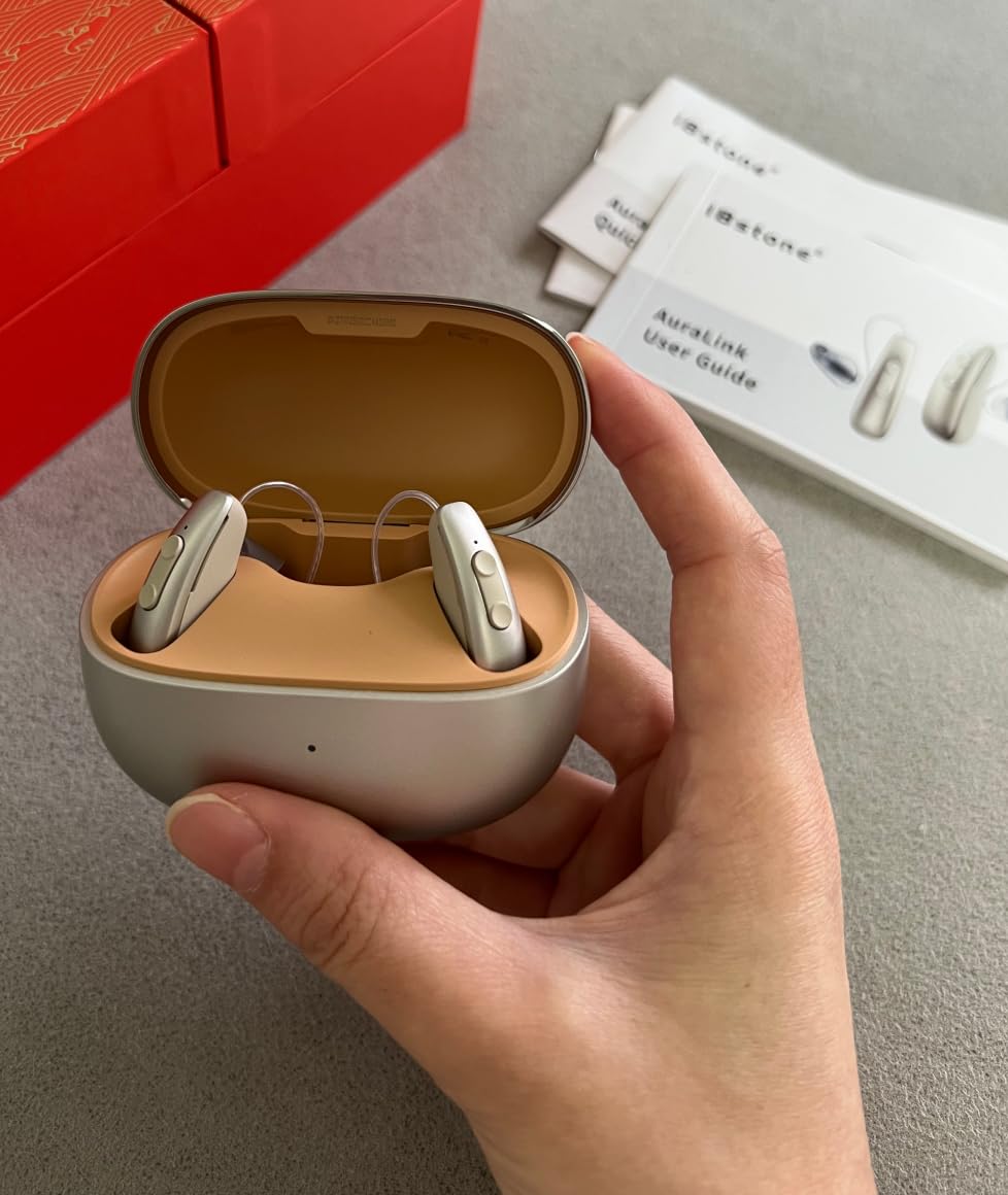 iBstone AuraLink Bluetooth OTC Hearing Aids for Seniors Adults, App-Controlled for Precise Fitting, AI Noise Reduction, Bluetooth 5.4 for Phone Call & Music Streaming, Compatible with iOS & Android customer photo 1