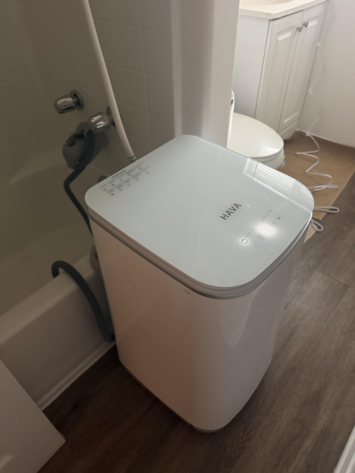 HAVA Portable Washing Machine, 0.8 Cu. Ft. Capacity Mini Washer & Spin Dryer, Fully Automatic with 8 Wash Programs, Hot Wash Options & Upward Drainage, Space Saving for Apartments, Dorms, and RVs customer photo 2