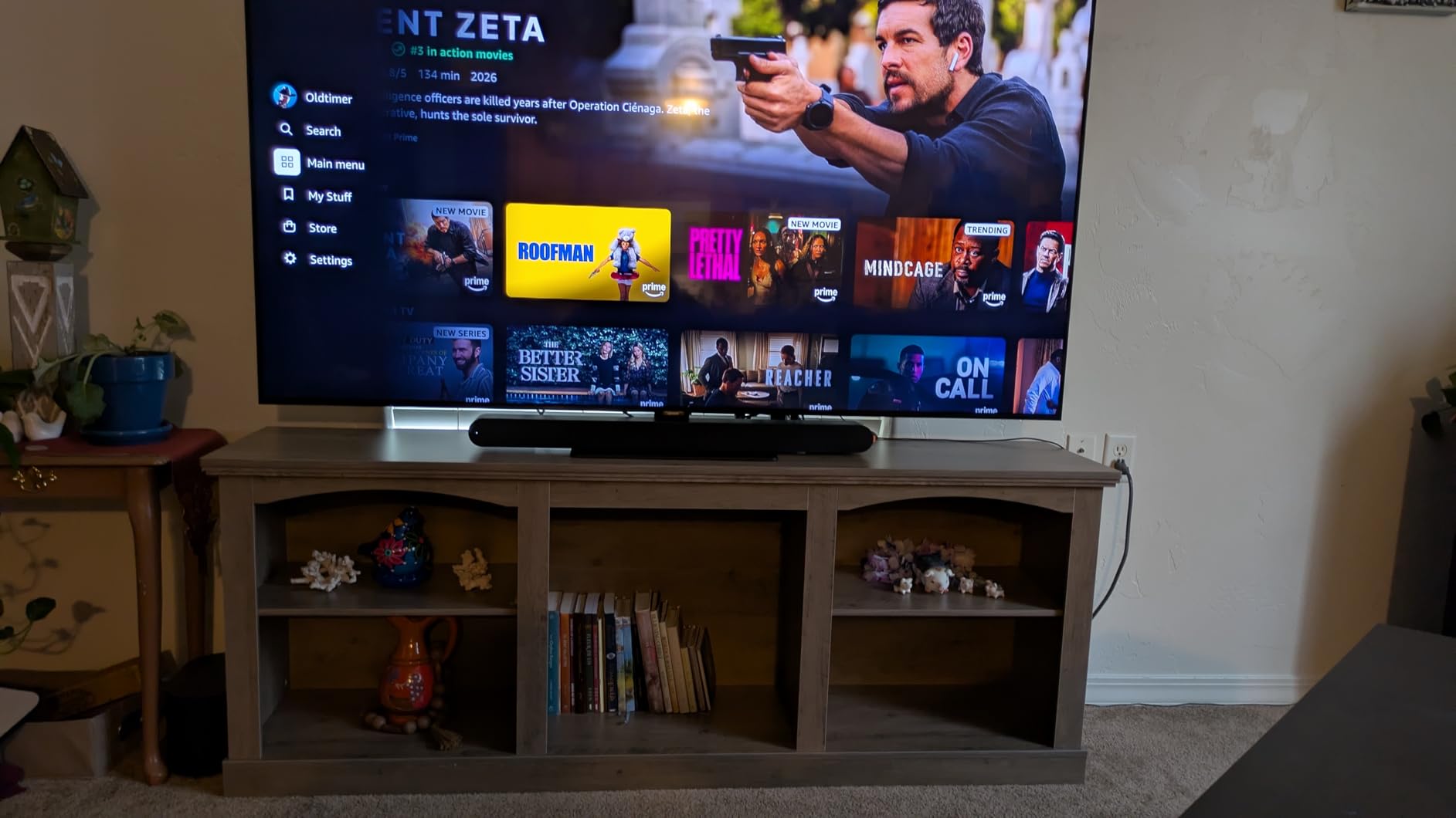 YITAHOME Farmhouse TV Stand with Cord Management for 75/80 Inch TV, Entertainment Center with Adjustable Shelf & Open Storage, 70