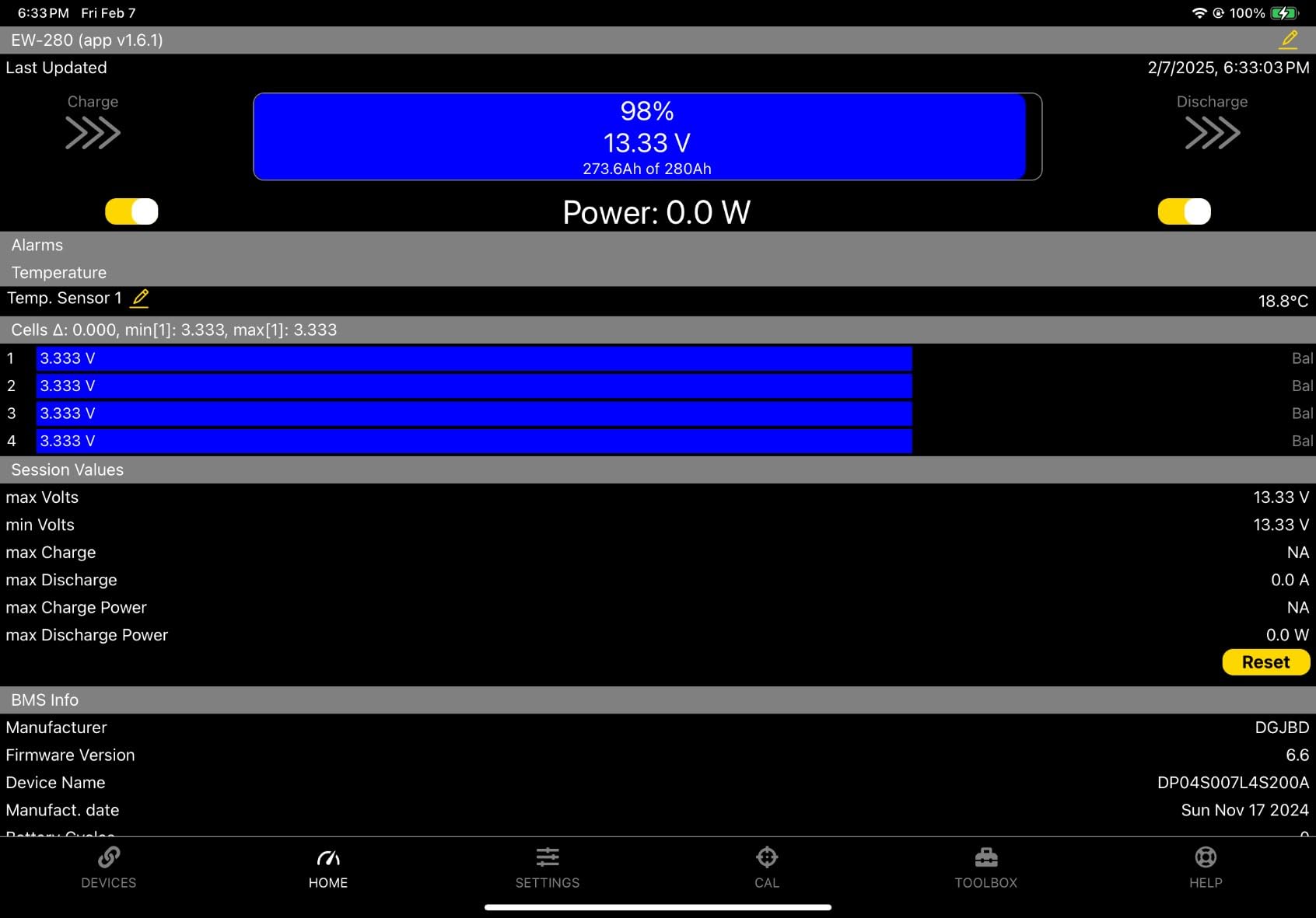 ECO-WORTHY 12V 280Ah Metal Case LiFePO4 Lithium Battery with Bluetooth, Low-Temp Protection, Built in 200A BMS, 3584Wh Max for Off-Grid Solar, RV, Camper, Trolling Motor, Home Use customer photo 2