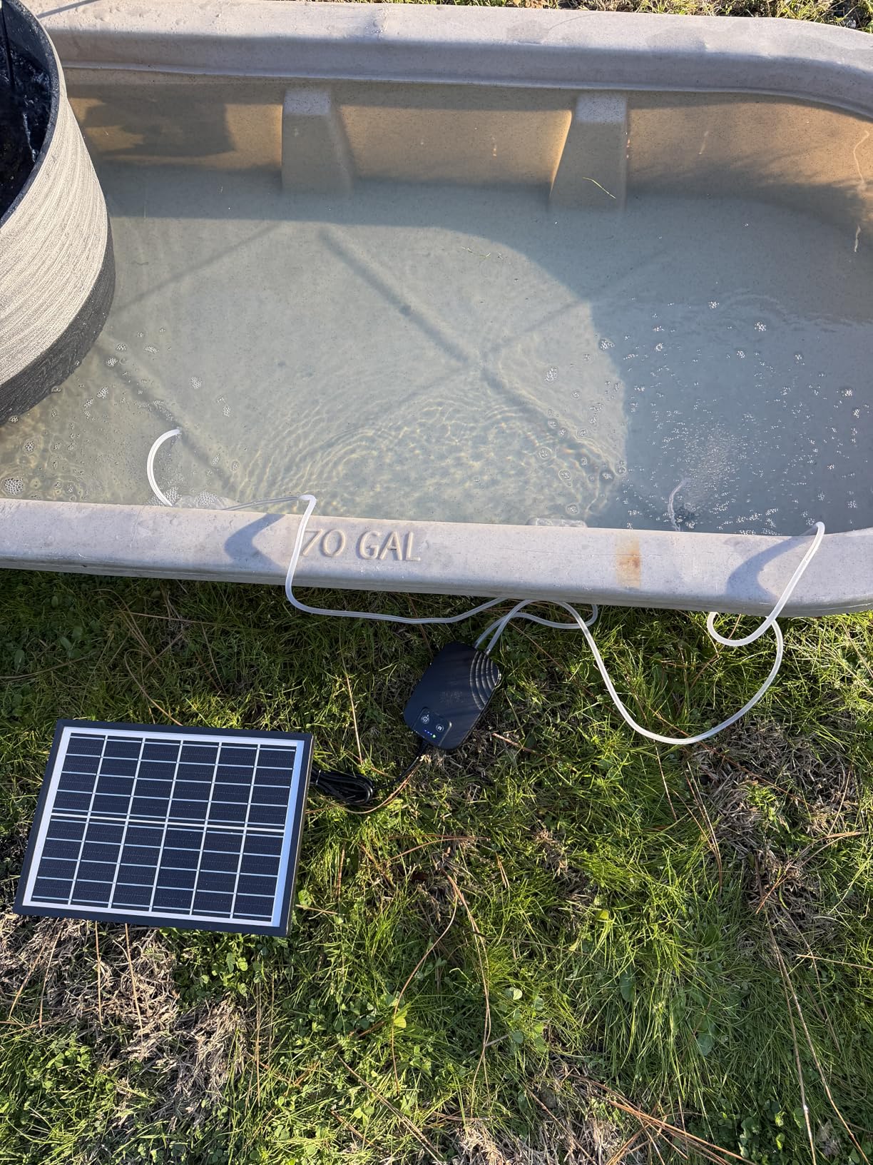 POPOSOAP 8W Solar Pond Aerator, Solar Air Pump for Pond with Solar & Battery Dual Power, 24H Continuous Aeration, 3 Working Modes for Small Pond, Fish Pond, Fish Tank P9275 customer photo 1