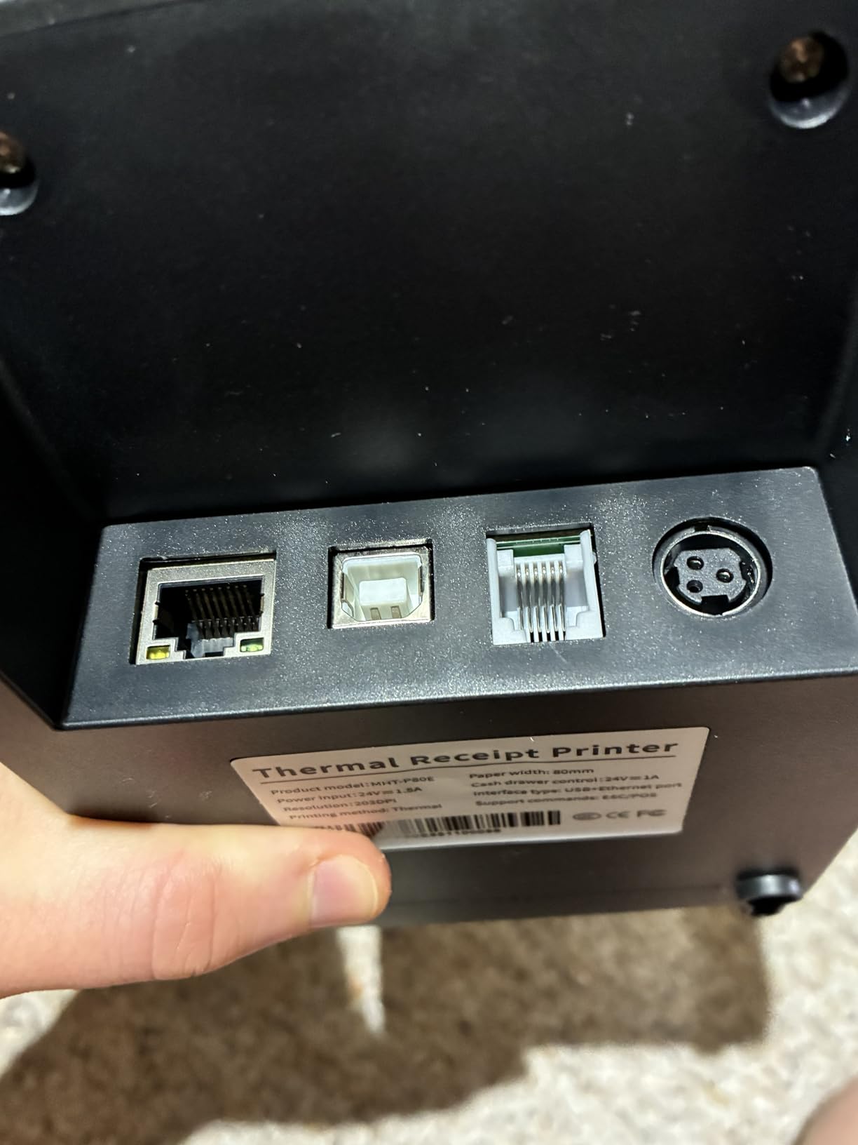 Milestone P80E POS Receipt Printer, 80mm USB Thermal Receipt Printer with Auto Cutter & Audio-Visual Alerts, Restaurant Kitchen Retail Printers with USB Ethernet Cash Drawer Support Windows Mac customer photo 1