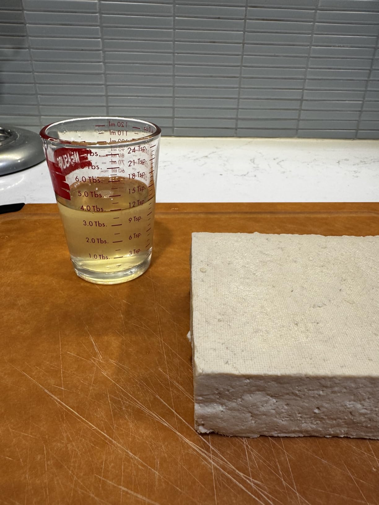 Joyce Chen Bamboo Tofu Press, Built-In Drainage Grate & Removable Drip Tray, Adjustable Dual Tension Screws, Easily Remove Water from Tofu, Mess-Free Tofu Drainer customer photo 1