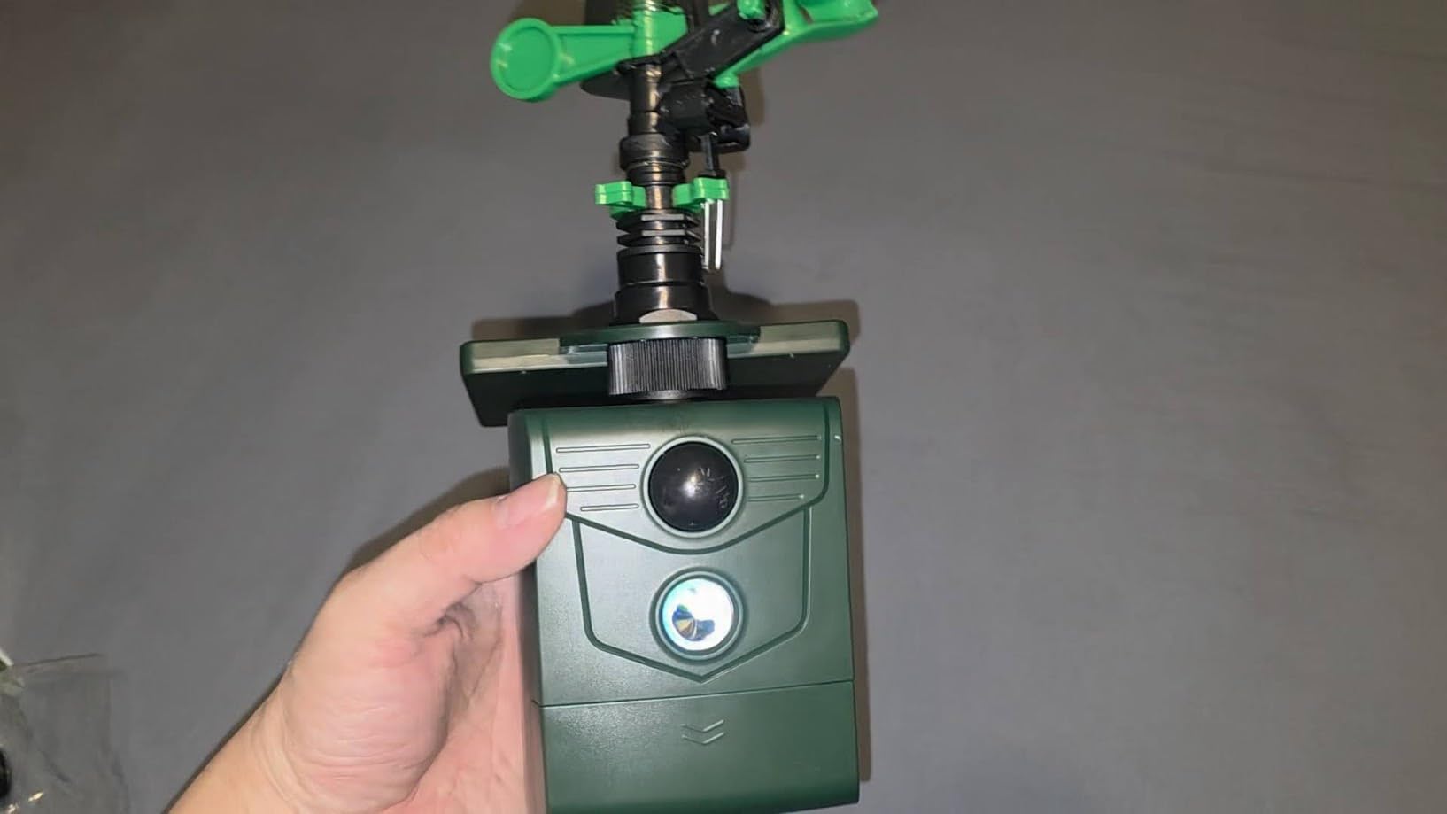 Motion-Activated Sprinkler, Solar Animal Repellent Outdoor - Deer Cat Deterrent with Motion Sensor & Flashing Lights customer photo 1