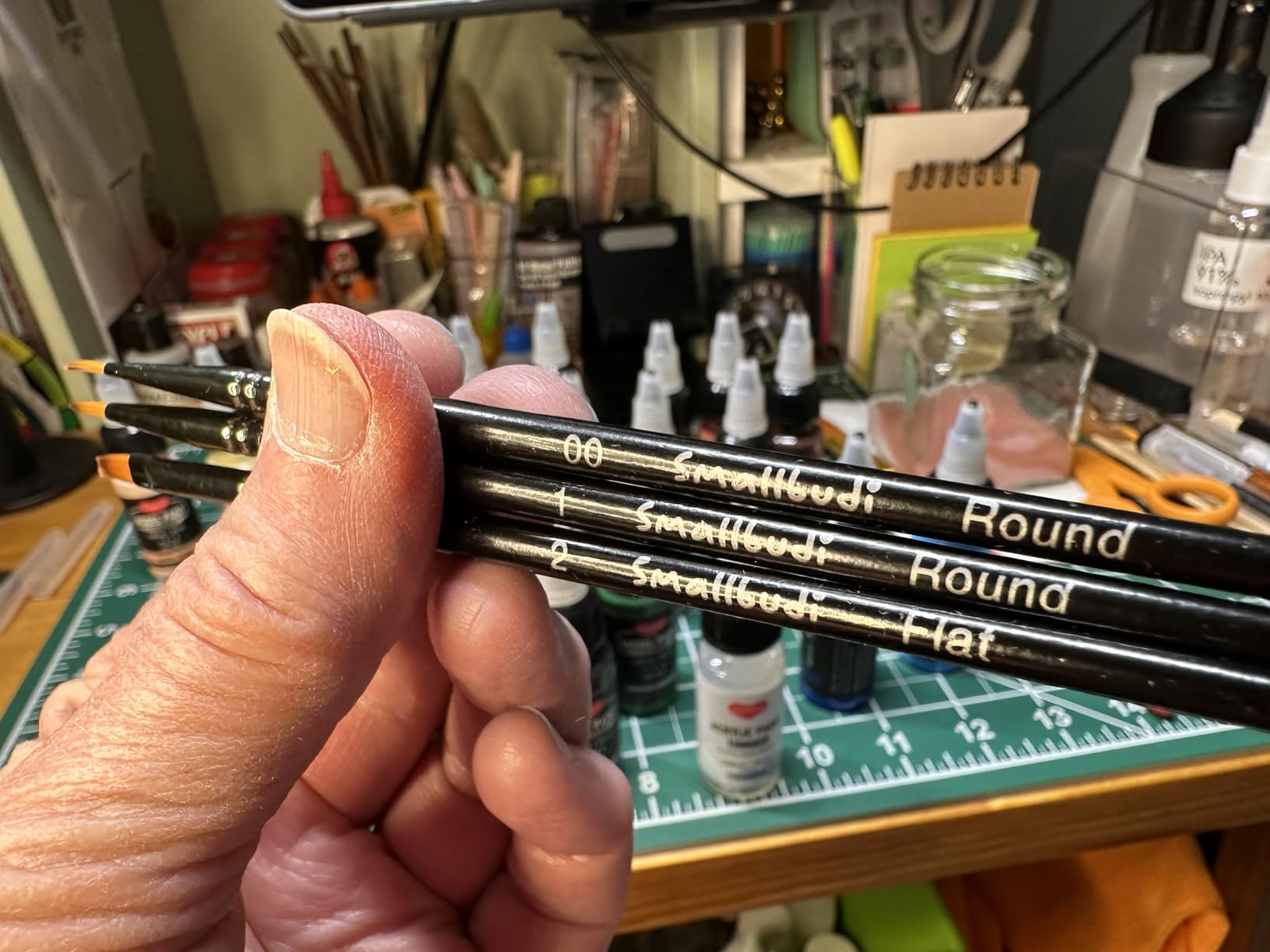 20 Colors Model Paint Set (20ml/0.6oz), Modeling Acrylic Paint Set with 3 Brushes and 1 Thinner for Brush Use & Airbrushing, Miniature Paint Set for Models, Gaming Figures, 3D Prints, Crafts customer photo 2