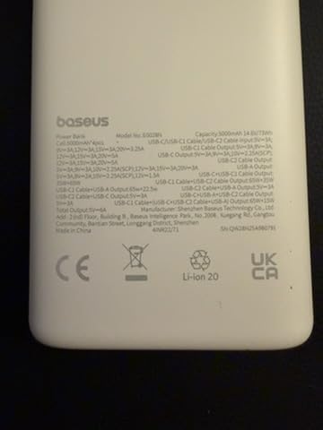 Baseus 100W Power Bank 20000mAh, Portable Laptop Charger with Built-in USB-C Dual Cables customer photo 2