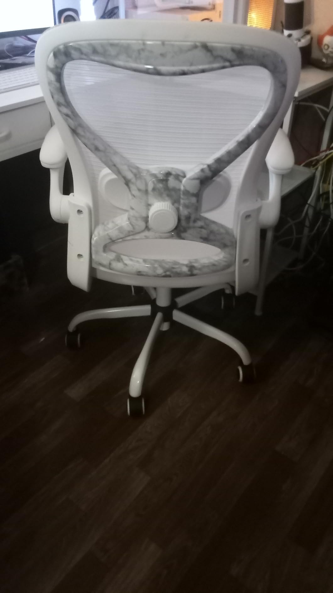 Office Desk Chair with Ergonomic Lumbar Support, Extra-Thick Seat Cushion, Flip-up Arms, Breathable Mesh Back, Computer Task Chair for Home Office customer photo 1