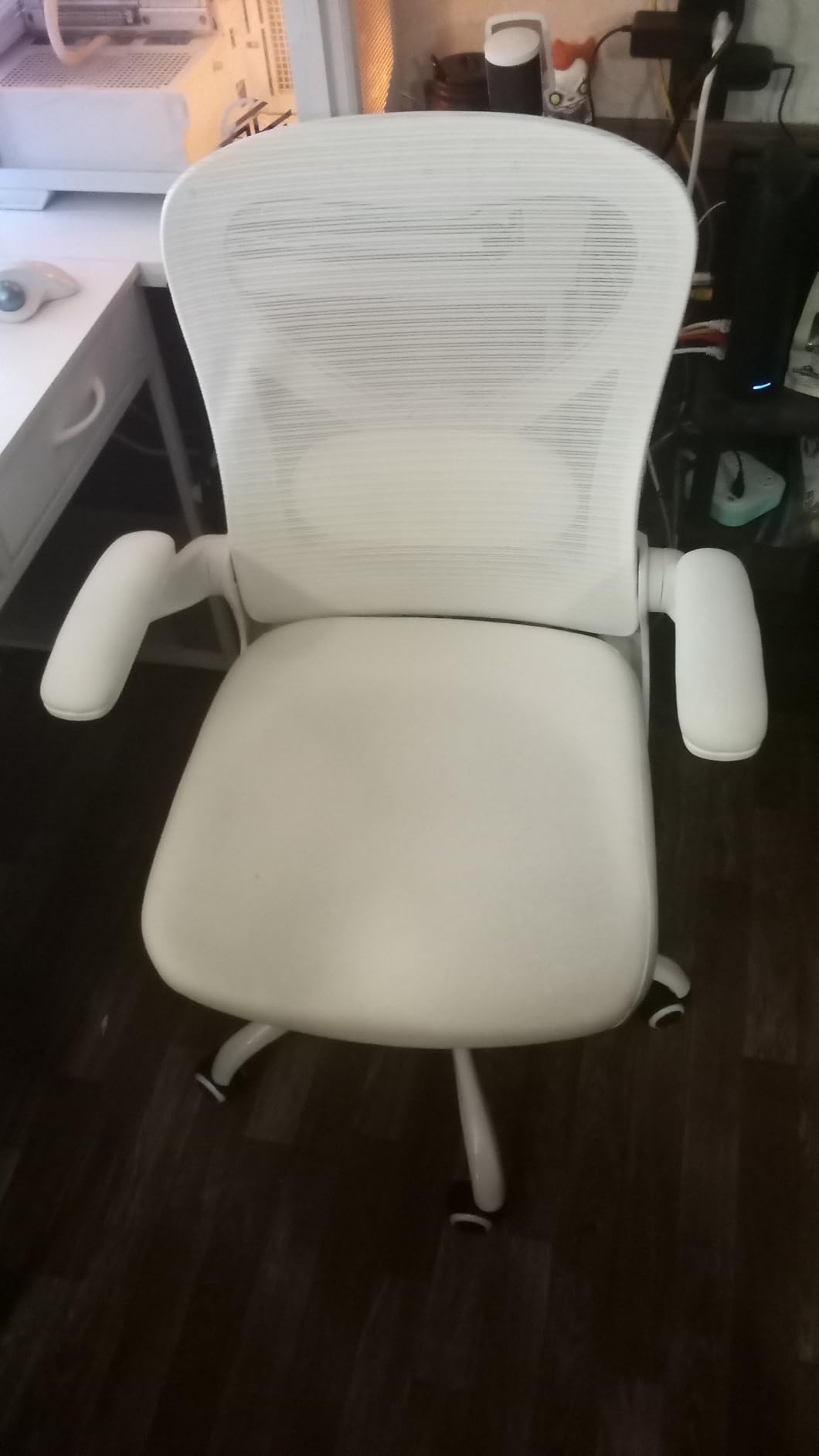 Office Desk Chair with Ergonomic Lumbar Support, Extra-Thick Seat Cushion, Flip-up Arms, Breathable Mesh Back, Computer Task Chair for Home Office customer photo 2