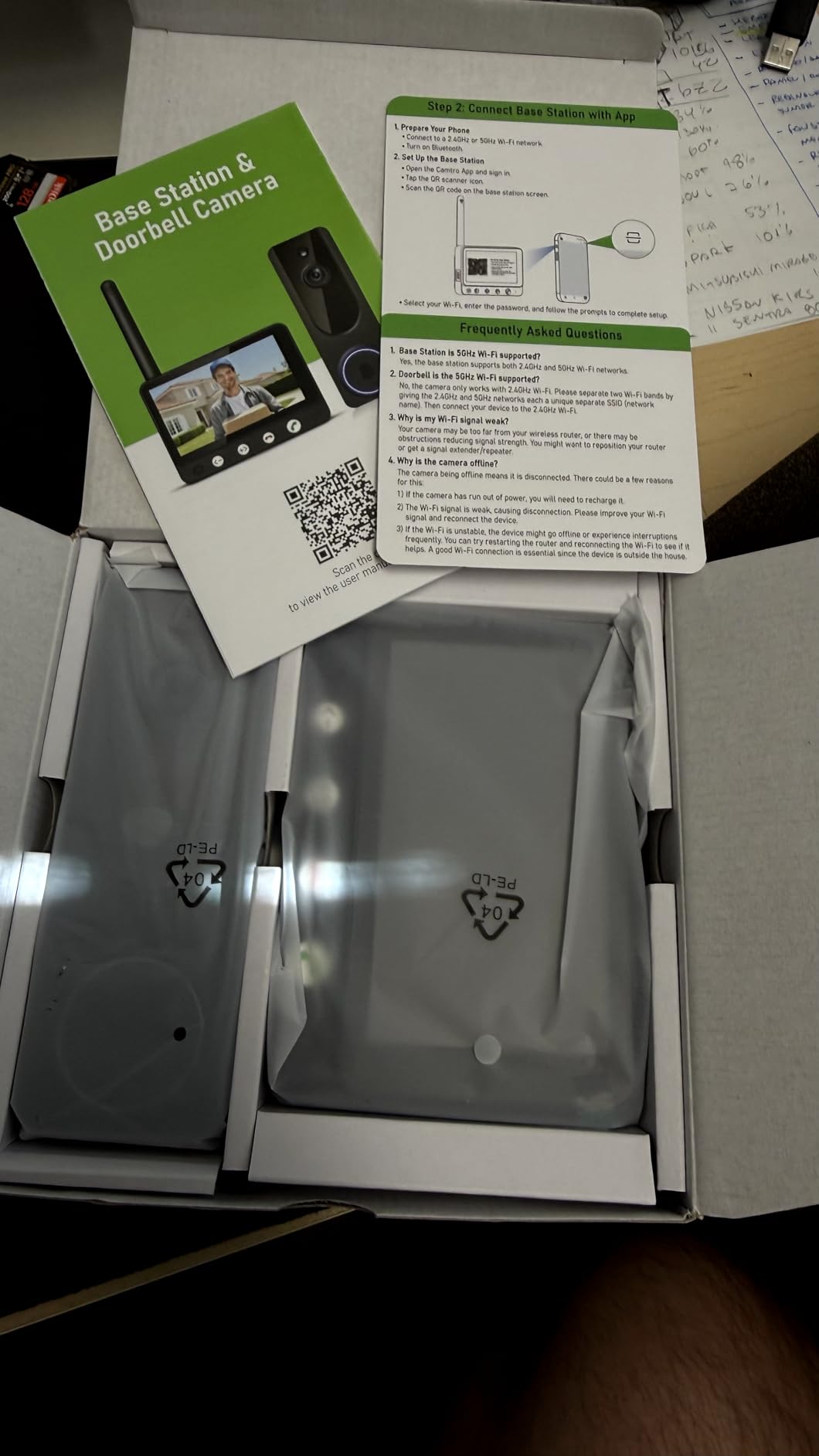 Wireless Doorbell Camera Video Intercom System with 4.5