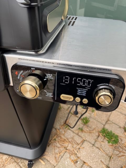 Ninja FlexFlame ProConnect Grill & Smoker | 5-in-1 Smart Cooking System | Electric & Propane | App-Connected | 3-Burner Digital Control | Roast, Griddle & Pizza Maker | Black/Gold | PG305 customer photo 2