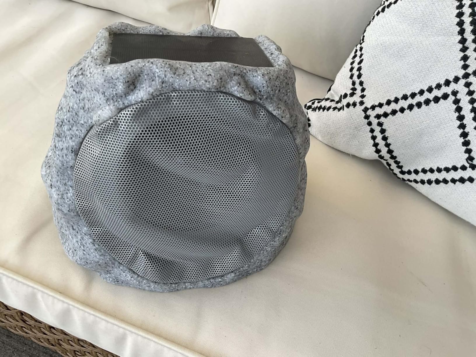 Outdoor Speakers Bluetooth Waterproof Patio TWS Connection Wireless Solar Powered and Rechargeable Rock Speaker customer photo 1