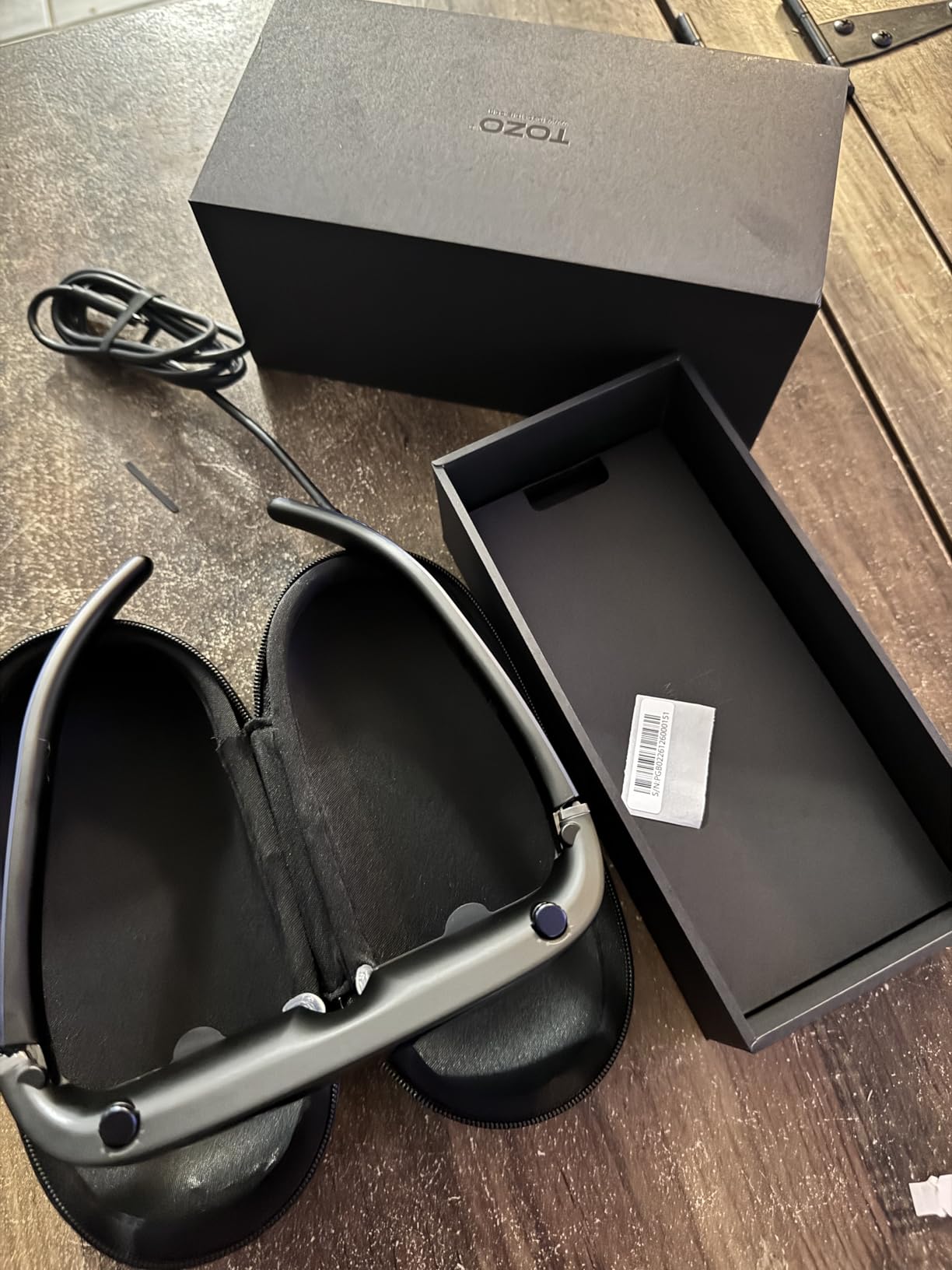 TOZO VIZO V1 AR Glasses with Ultra-Bright Display, Built-in Stereo Speakers, Adjustable Myopia Correction (0-500°), 118