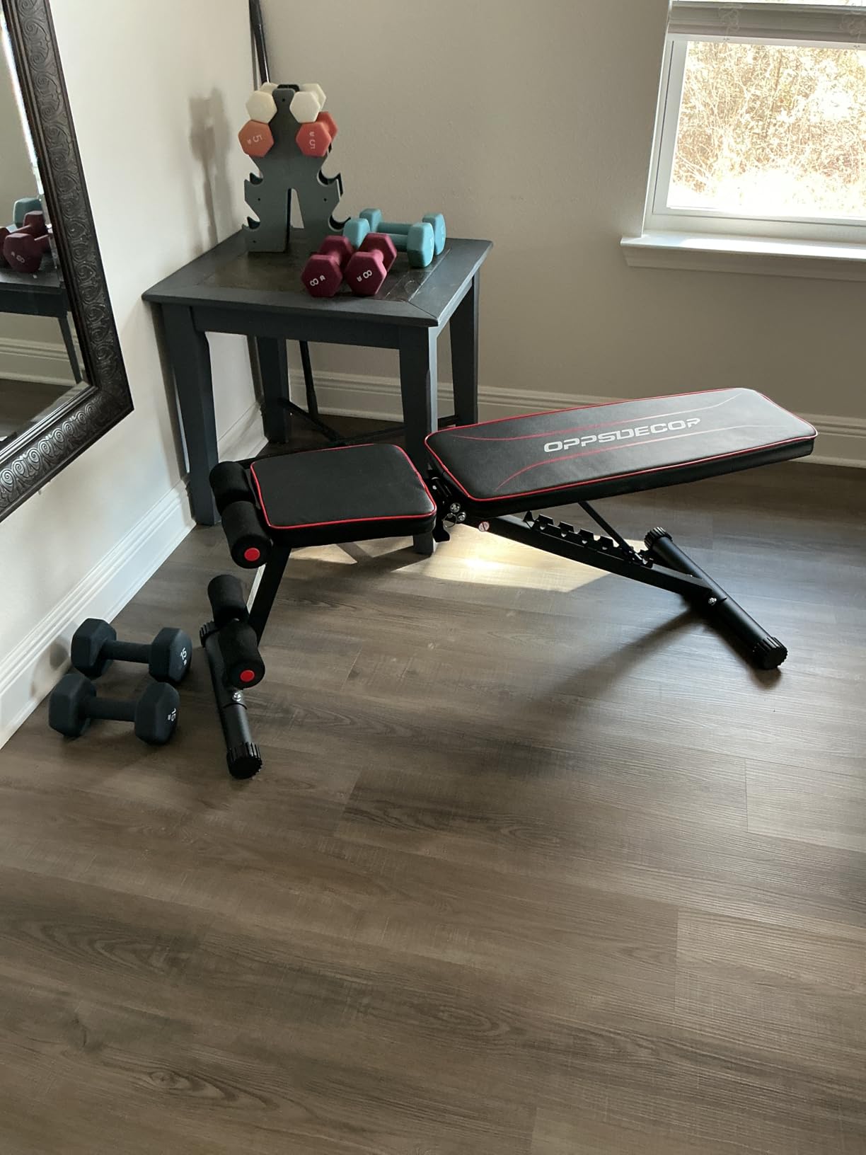 OPPSDECOR Home Gym, Workout Station with High/Low Pulley System, Multifunctional Home Gym Equipment customer photo 1